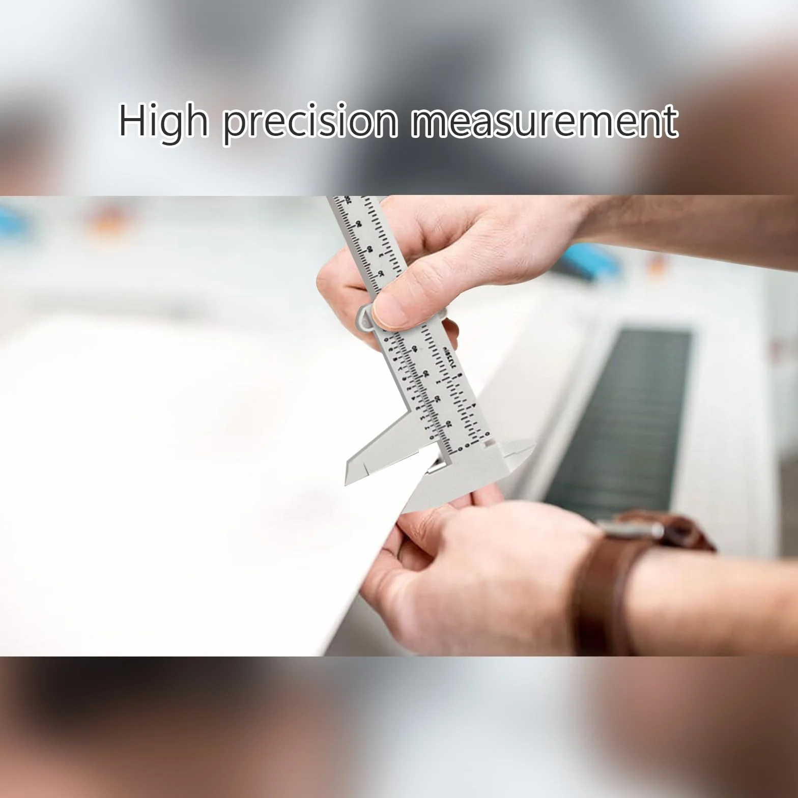 4 Pezzi Calibro Digitale, 150 mm Scorrevole Calibro Professionale Plastica 0,01 mm in Precisione, per la Casa, l'ufficio, Gli Studenti, la Misurazione dei Gioielli