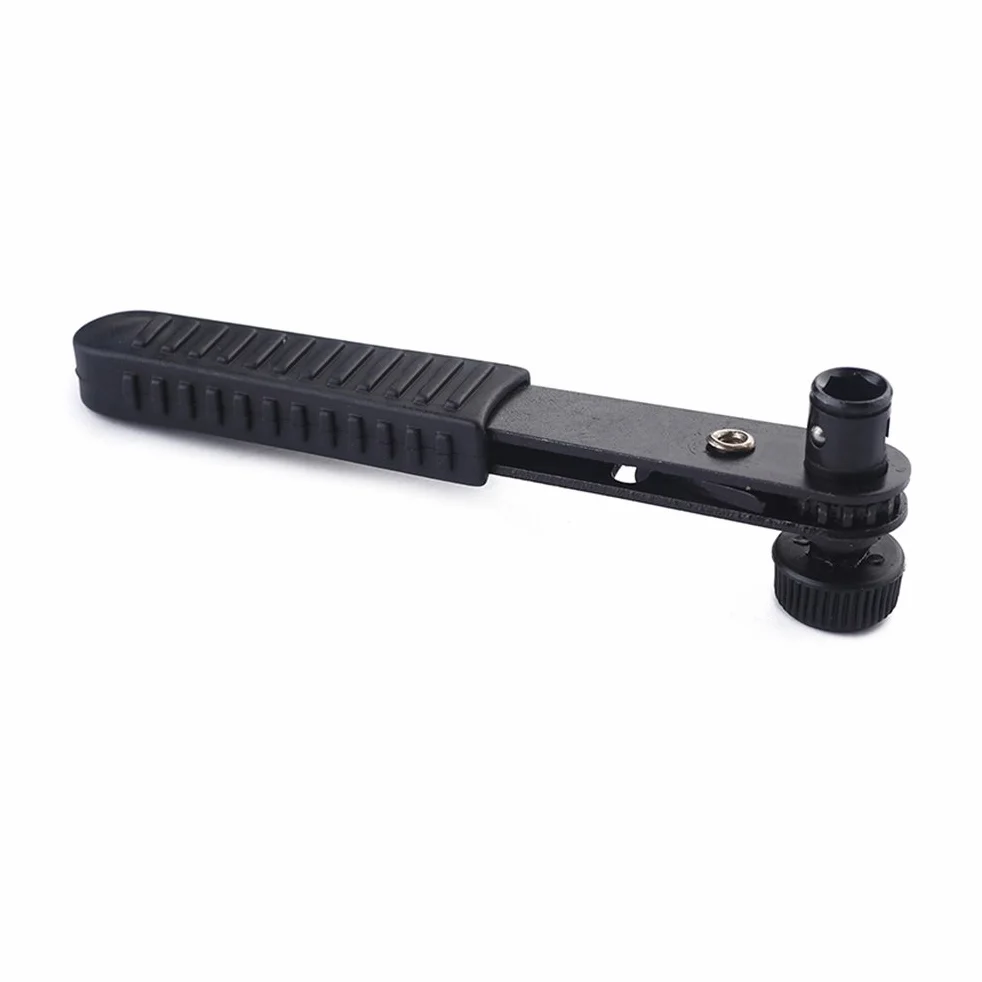 Mini Cricchetto Nero Inserti 1/4 in Acciaio e Pvc, Chiave Compatta Rotazione 360°