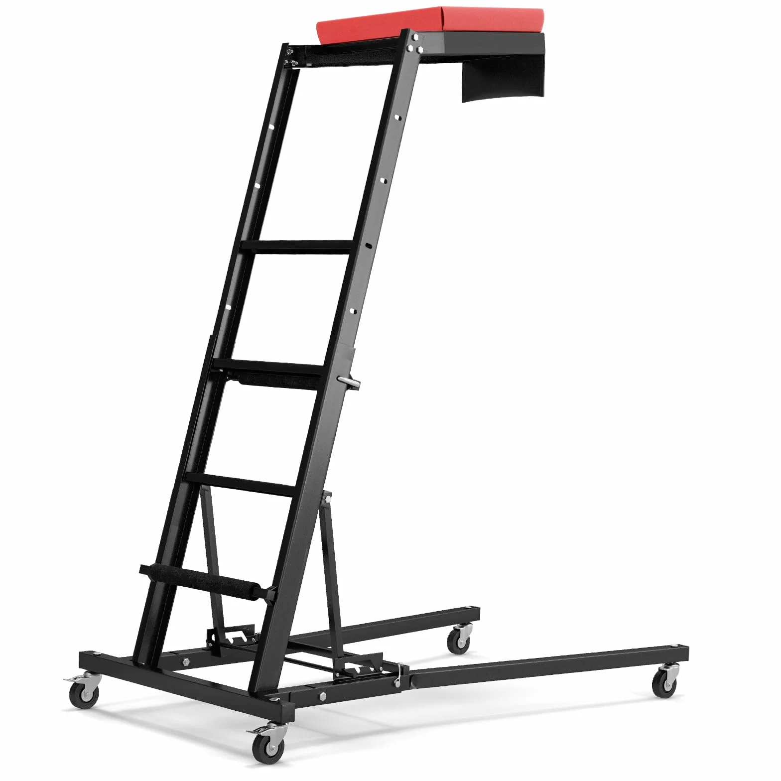 COSTWAY Creeper Pieghevole per Motore, Creeper per Motore Auto con Altezza Regolabile e Angolazione, 4 Ruote, Piattaforma Imbottita, Capacità Carico 180kg, per Garage e Officina di Riparazione
