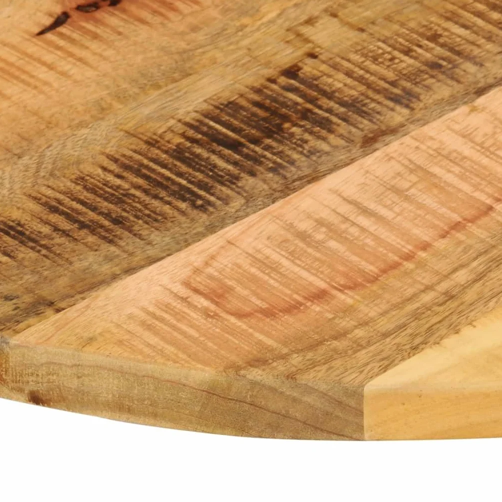 vidaXL Piano per Tavolo Ø 80x1,5cm Rotondo Legno Massello Grezzo Mango
