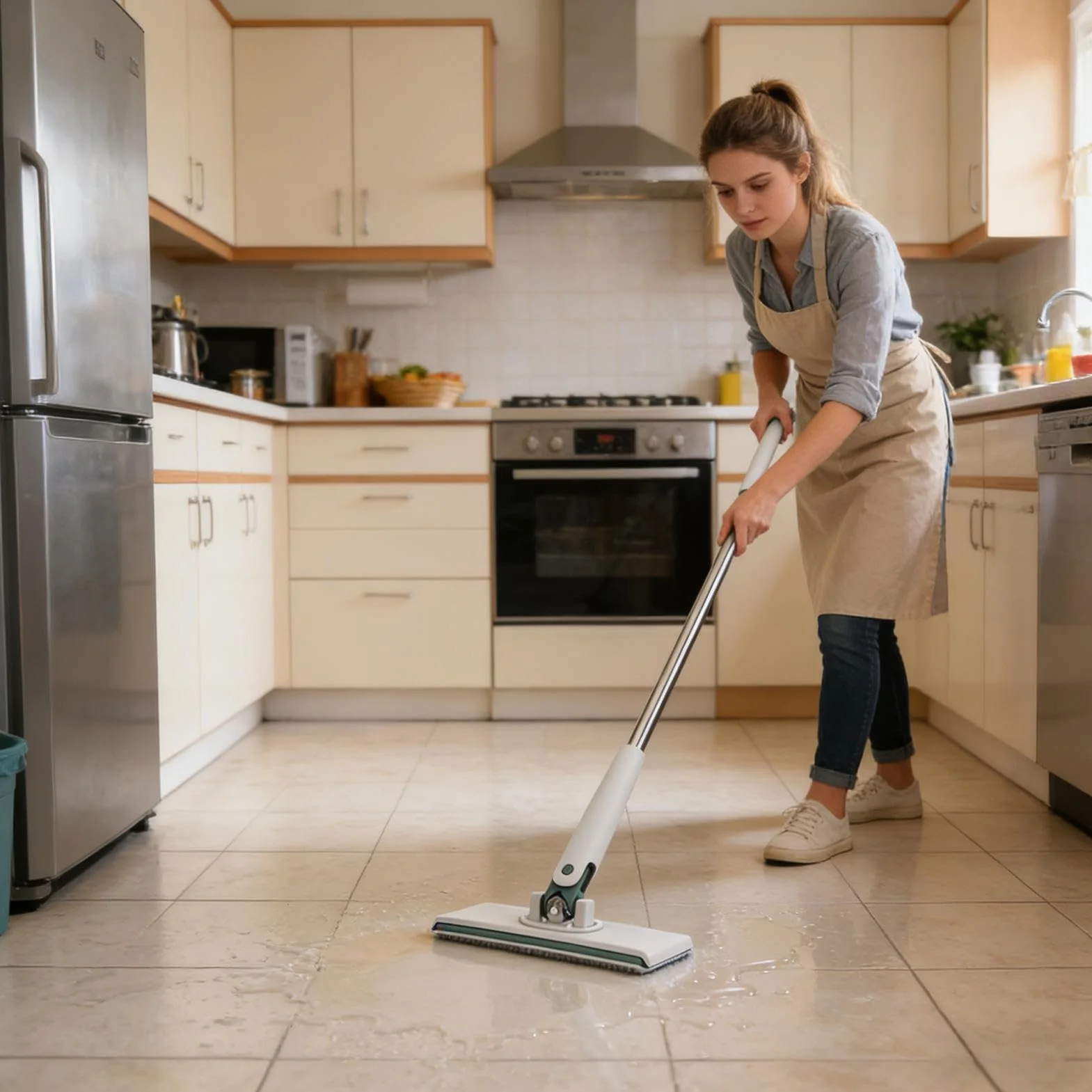 Morsetto per la pulizia con 4 panni, strumento per piastrelle, legno, pavimento, soffitto, battiscopa