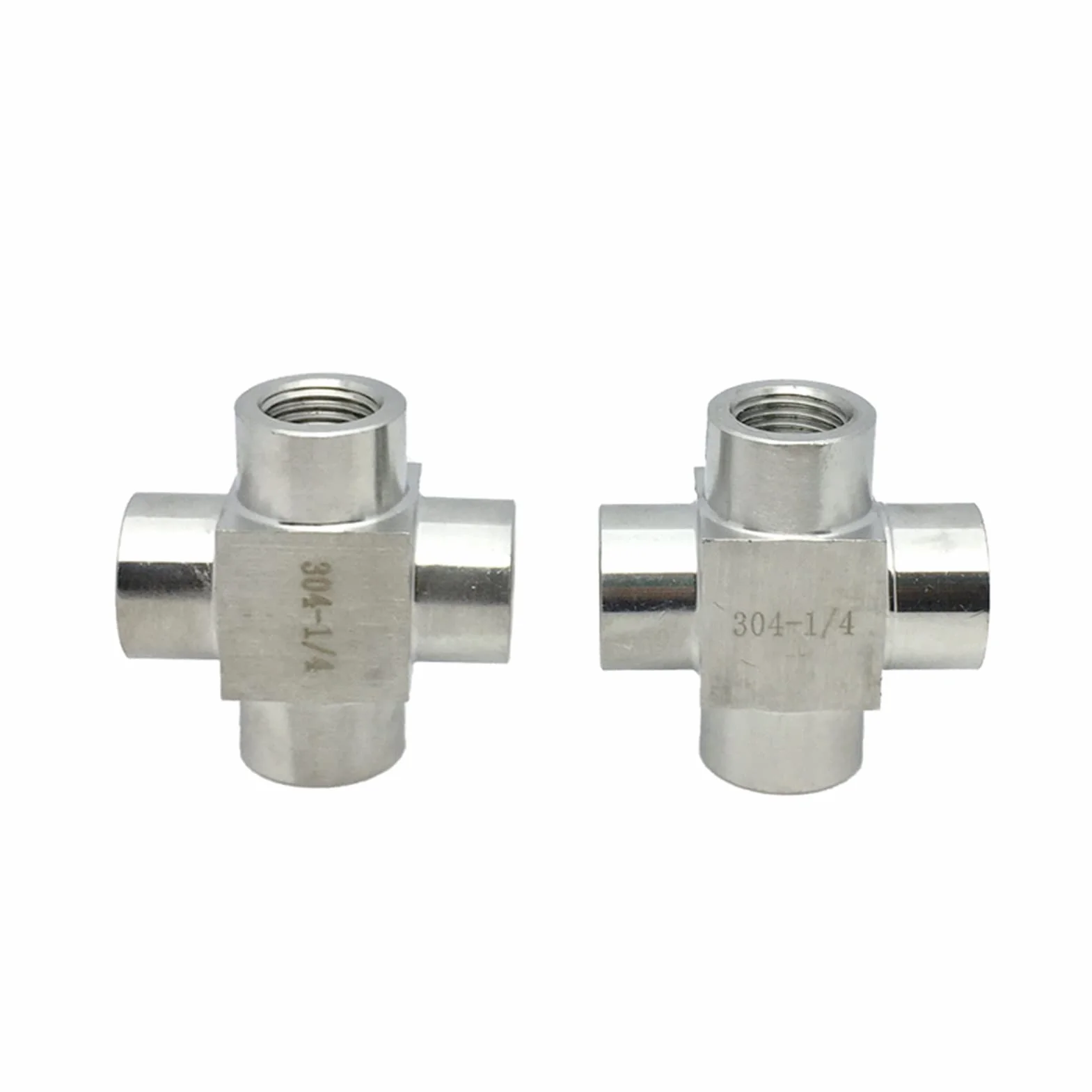 1/8" 1/4" 3/8" 1/2" BSP 1/4" NPT M20 Femmina Maschio Croce 4 Vie Blocco Splitter Raccordo Tubo In Acciaio Inox 304 Connettore Acqua Gas Carburante (Color : NPT, Thread Specification : M20X1.5) (Npt