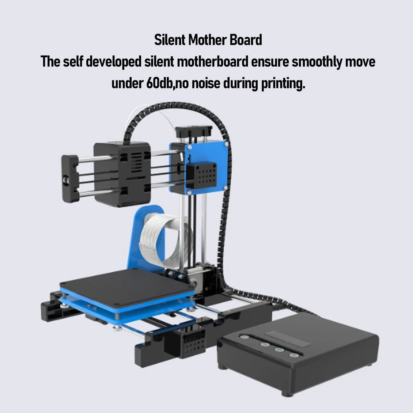 Mini Stampante 3D per Principianti, 10-40 mm/s Macchine da Stampa 3D con Filamento PLA da 1,75 MM, Stampante 3D Supporta Stampa con un Clic del Mouse, Dimensioni di Stampa 100 x 100 x 100 mm