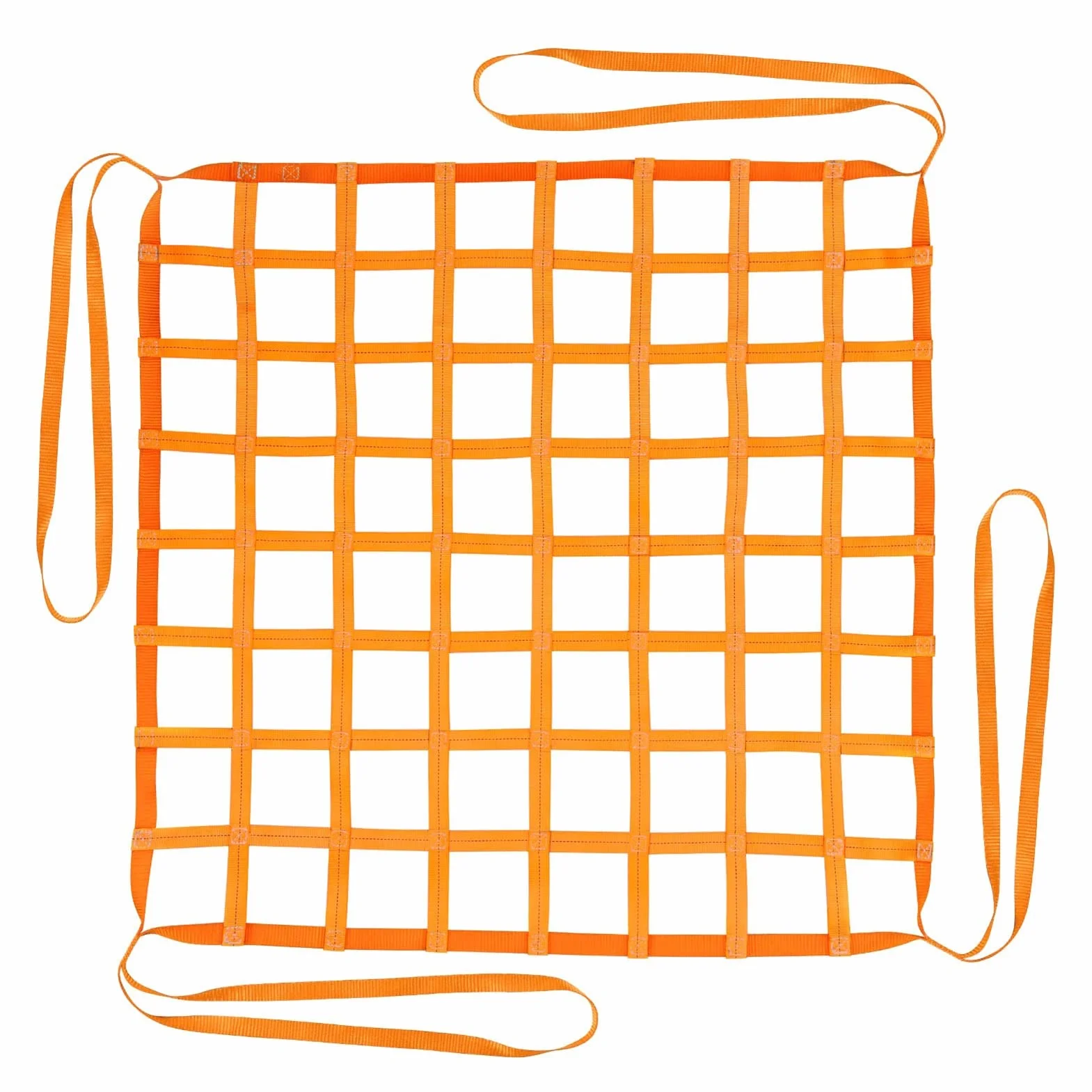 Rete di Sollevamento per Elicottero/Pallet - Rete di Sollevamento in Poliestere per Carichi Pesanti, Compatibile con Imbarcazioni, Arancione, 3 x 3M, Maglia 15cm, Carico 0,3-3,5 Tonnellate