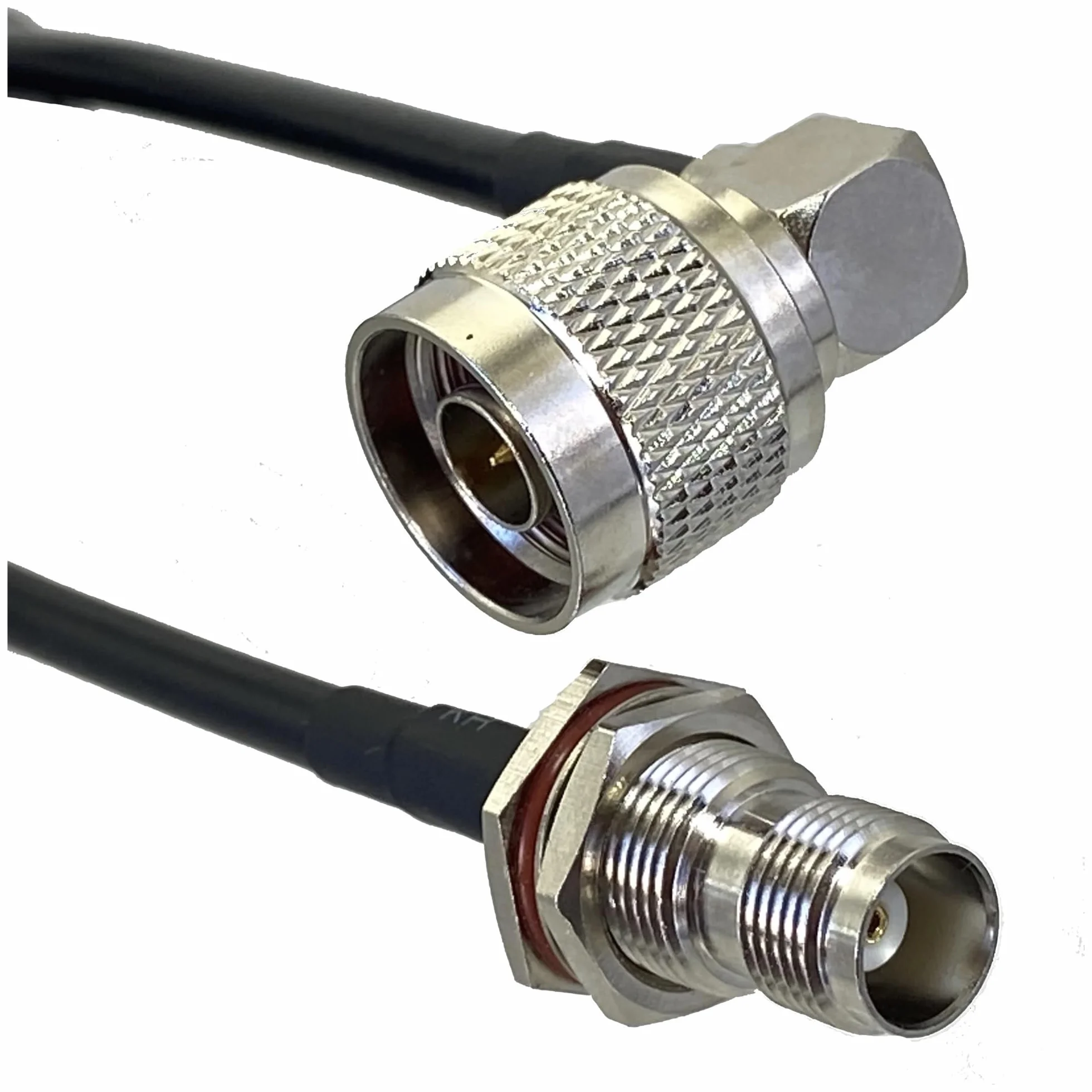 Cavo jumper RF dritto e ad angolo retto RG58 N a TNC RP TNC maschio e jack femmina 6 pollici ~ 30 m(N M90 to TNC F,5M)
