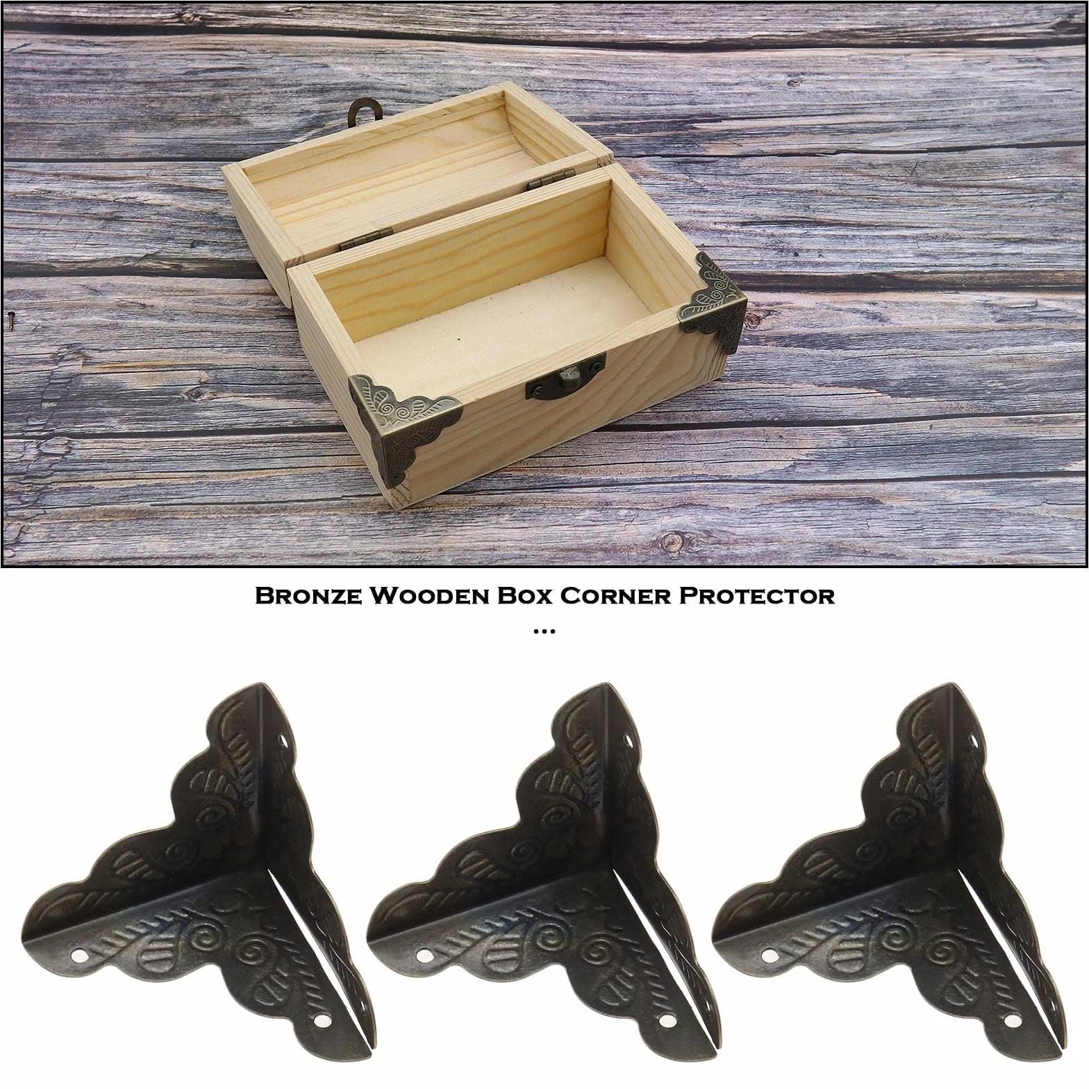 20 protezioni angolari in metallo vintage box protezioni angolari con 80 viti mobili bordo copertura accessori per scatole di legno scrivanie tavoli bronzo