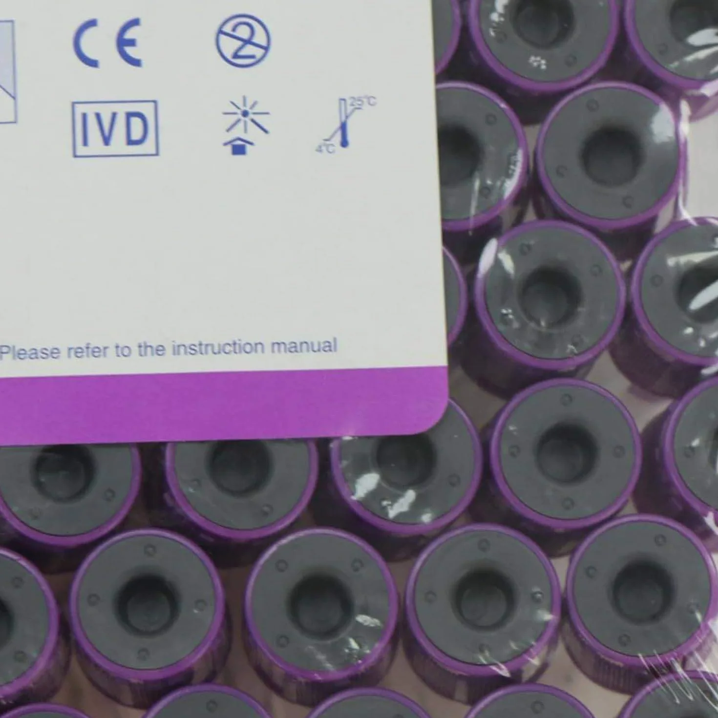 100 Pezzi Provetta per Prelievo Di Sangue Sottovuoto Con Tappo a Vite Viola, Provette per Prelievo Di Sangue in Vetro (2Ml, 3Ml, 5Ml, 10Ml), Per Laboratorio, Separazione Del Siero,3ML