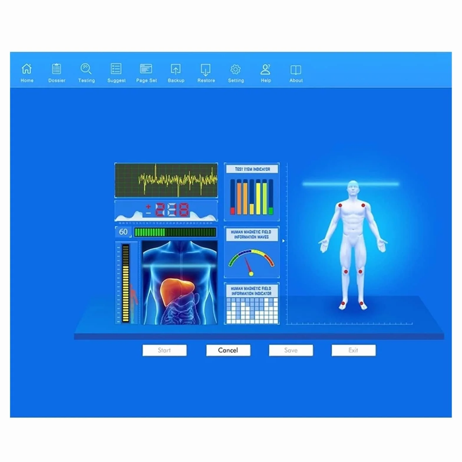 Analizzatore di salute 3 in 1 con tecnologia a risonanza magnetica, scanner Quantum Body Scanner per rapporti completi di benessere - Dispositivo di test di biorisonanza per uso domestico