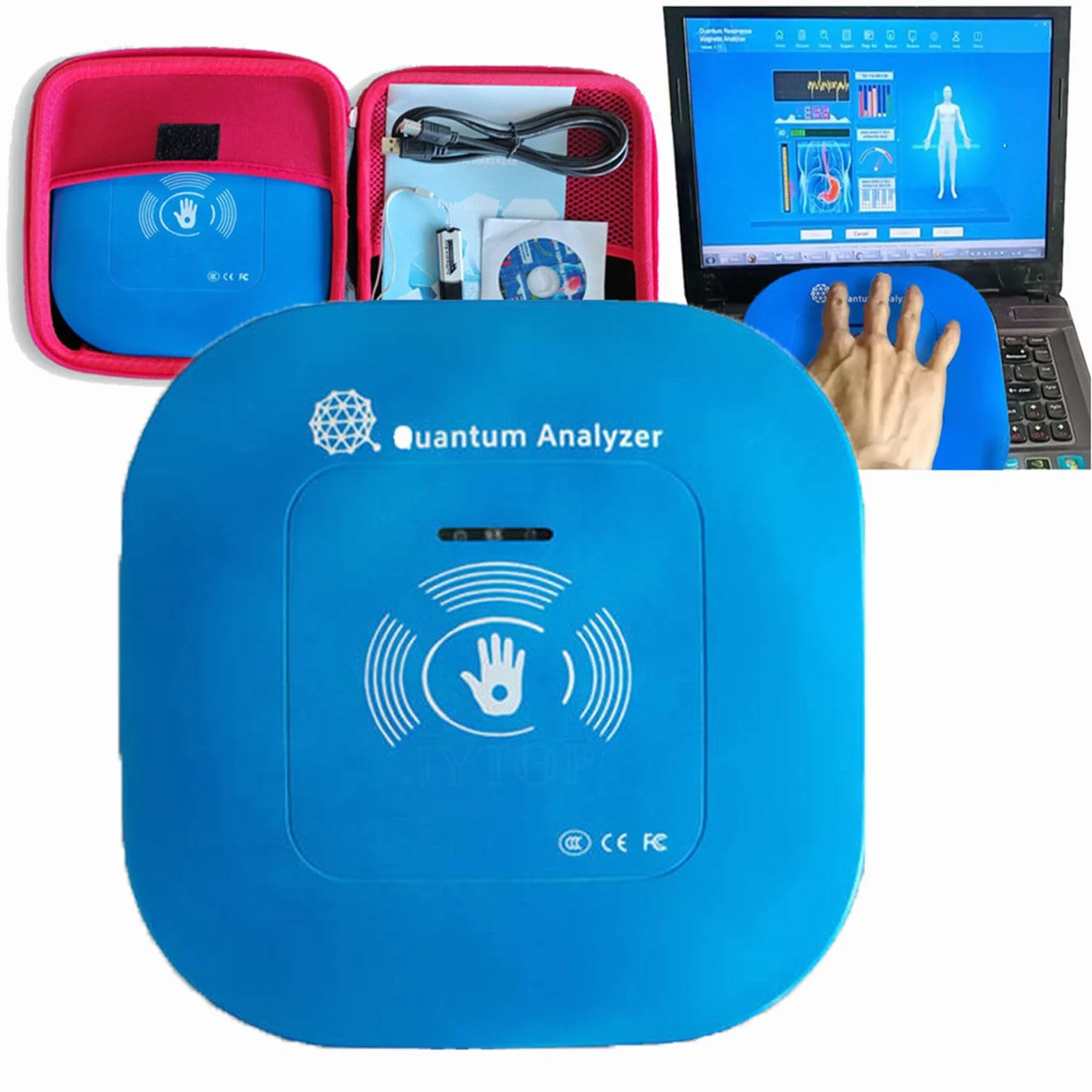 Qantum Analyzer - 52 Reports, Quantum Magnetic Resonance Analyzer, Hand Touch Quantum Body Analyzer for Sub-Health Test, Multi Language, Sub-health Body Detector for Travel Home