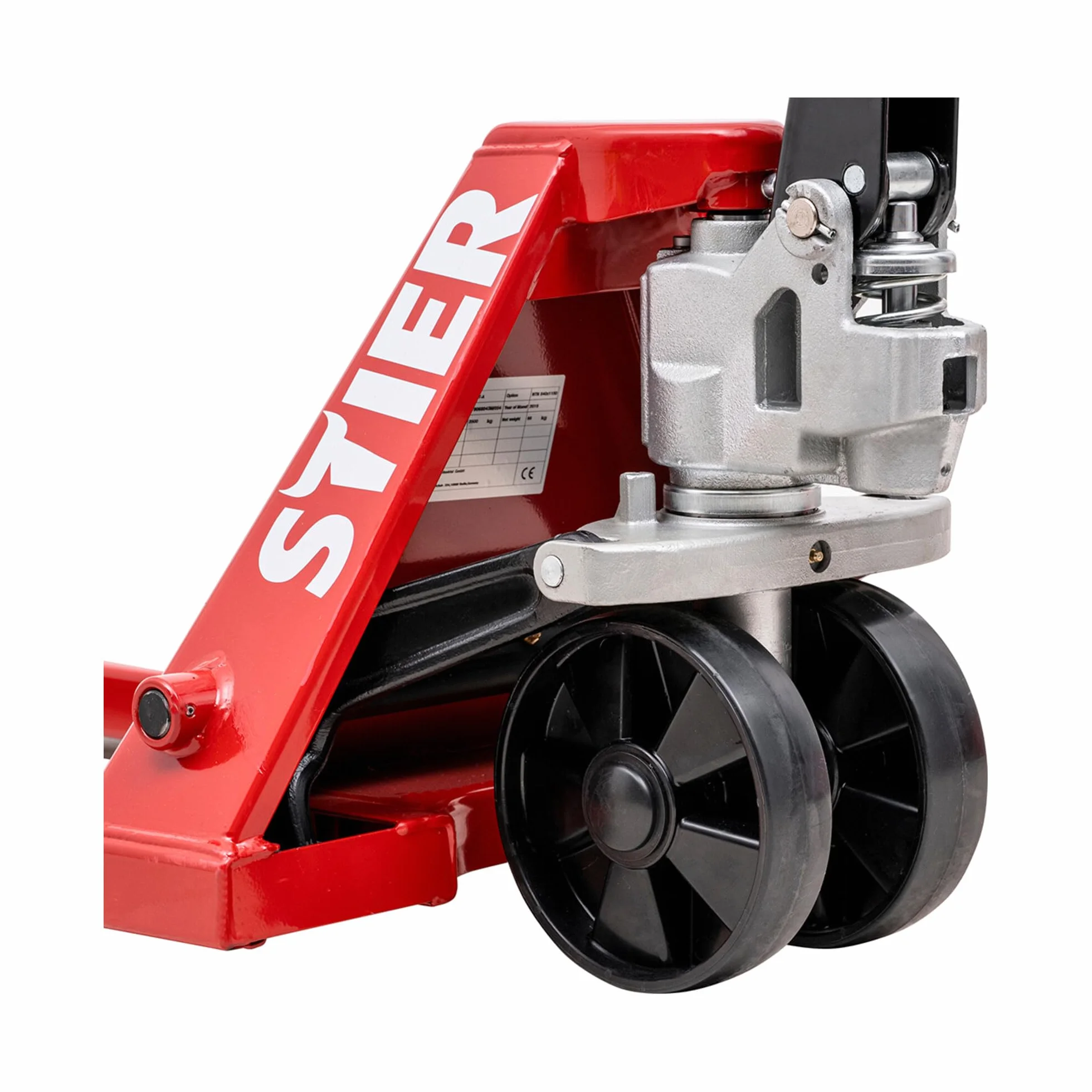 STIER Transpallet, portata 2500 kg, lunghezza delle forche 800 mm, pneumatici in nylon