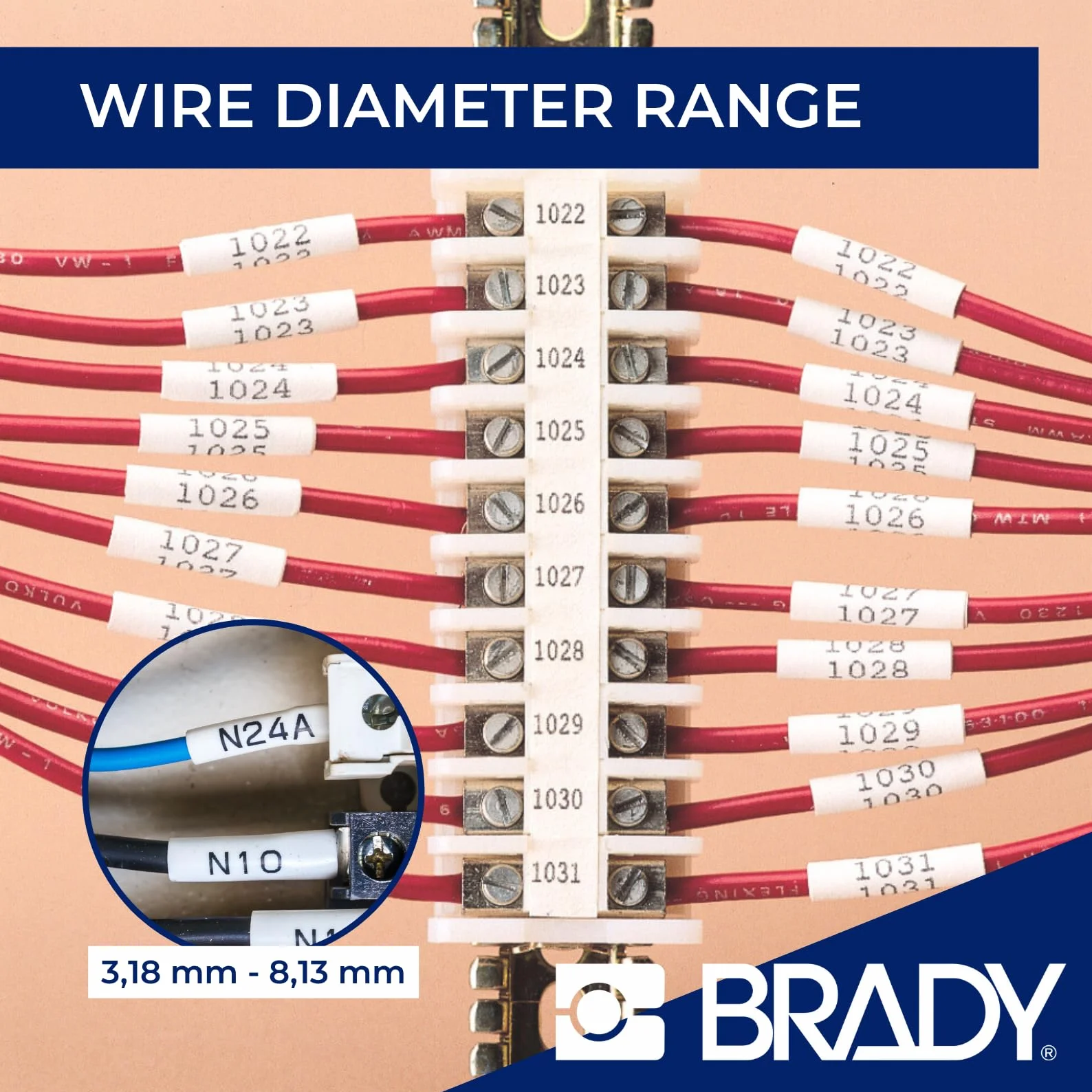 Brady M21-375-C-342 etichetta per stampante Nero