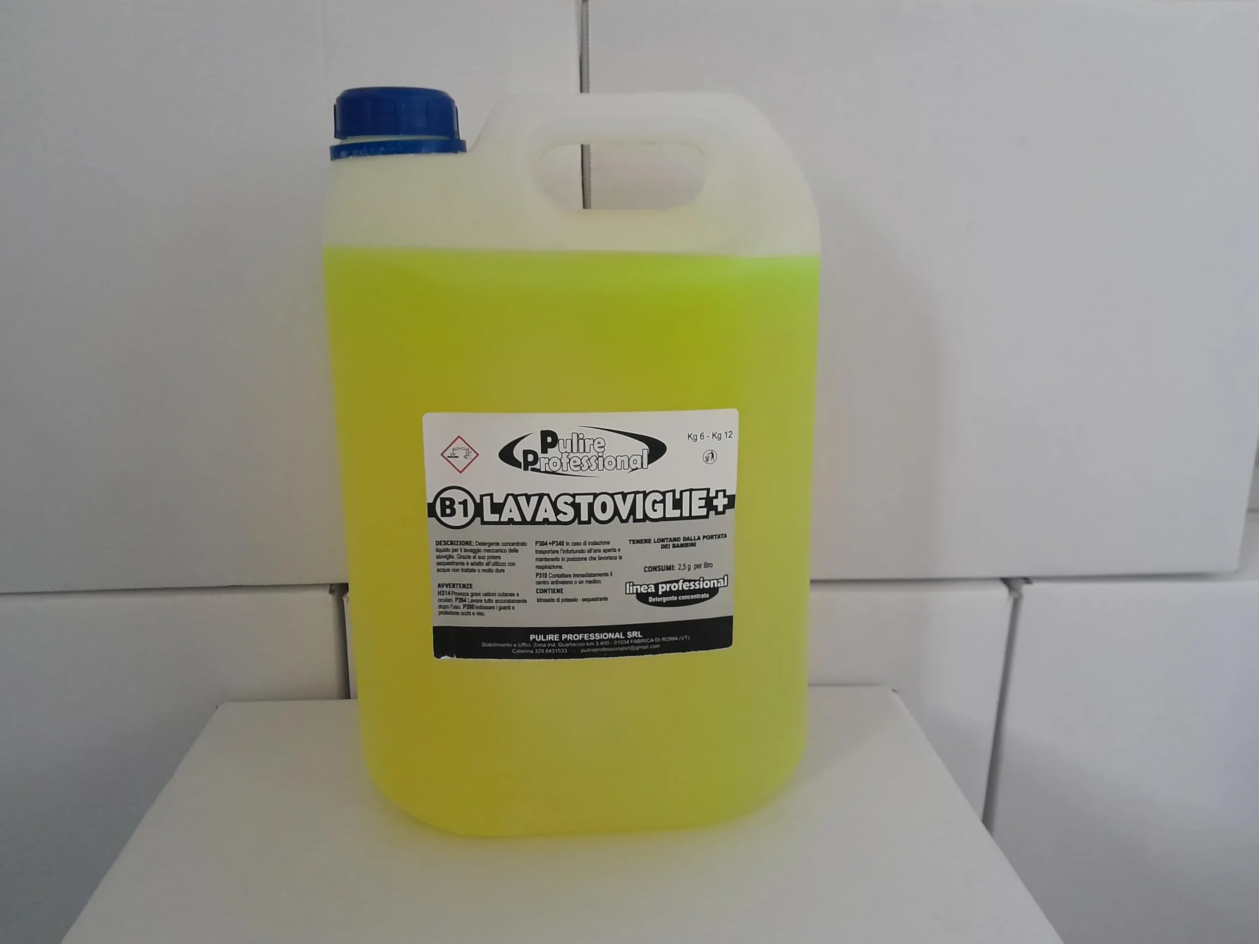 Detersivo Liquido per Lavastoviglie, 5 kg, per Ristorazione cartone da 4 taniche