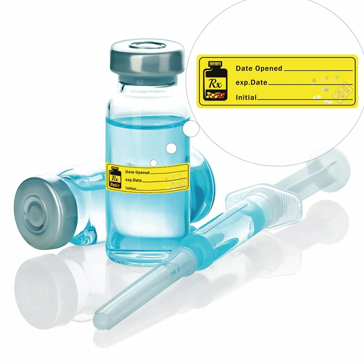 1000 adesivi con data di apertura/scadenza, 3,8 x 1,3 cm, istruzioni per farmaci, scadenza farmacia, etichetta per l'organizzazione dell'inventario delle pillole di droga