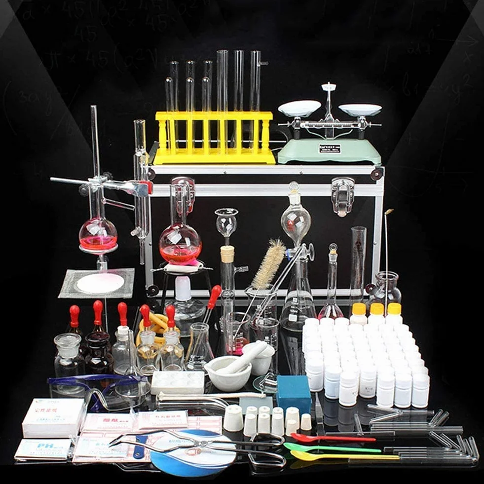 Scatola Per Esperimenti Di Chimica Delle Scuole Medie E Superiori, Attrezzatura Per Esperimenti Kit Di Vetreria Per Laboratorio Di Chimica Unità Di Olio Essenziale Kit Di Vetro Per Laboratorio Strume