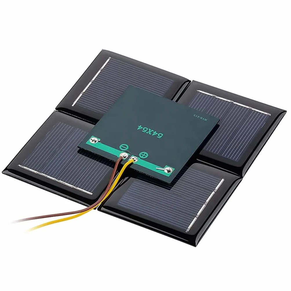 Pannello solare fotovoltaico 5 pezzi 2V 100mA celle solari con fili solari piastra epossidica progetti 54 mm x 54 mm