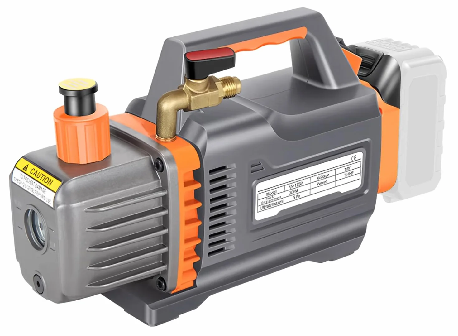 Pompa per vuoto compatibile con batteria Mak-ita da 18 V, pompa a bassa pressione a 1 livello, 2CFM, 1/4HP, 5PA tester per vuoto per strumento aria refrigerante HVAC AC, degasaggio in resina