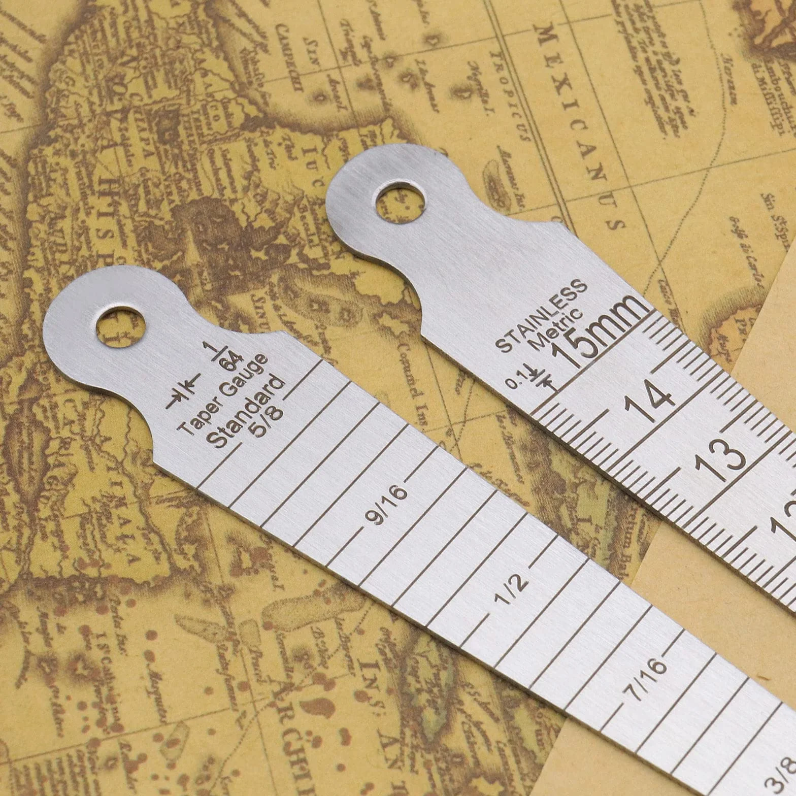 2 pezzi cuneo Feeler Gauge conico Gap Gauge in acciaio inox cono saldatura Gauge Feeler gap foro strumento di misura per diametro interno foro diametro ecc