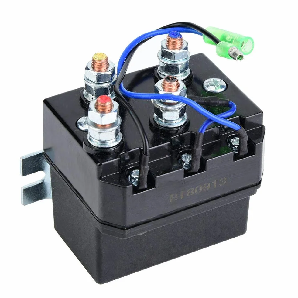 Estink Relè Solenoide Contattore per Verricello 12V 250A, per ATV UTV 1500-5000lb Argano Elettrico