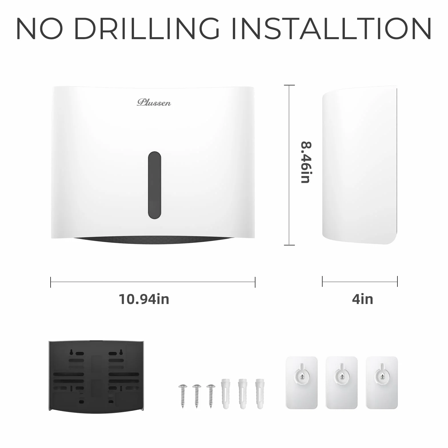 Dispenser Carta Asciugamani a Muro Bianco 200 Fogli PN6015