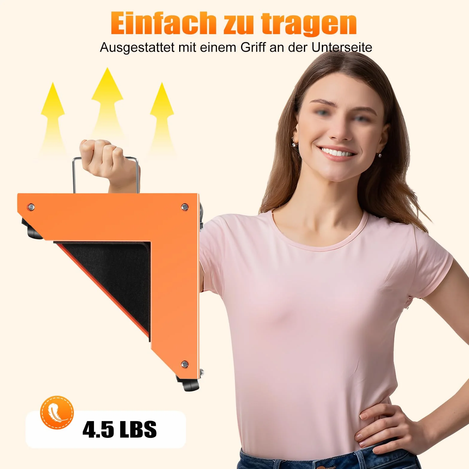 Rotelle per il trasporto di mobili, 4 pezzi, triangolari, per mobili pesanti, portata: 639 kg, set con ruote universali