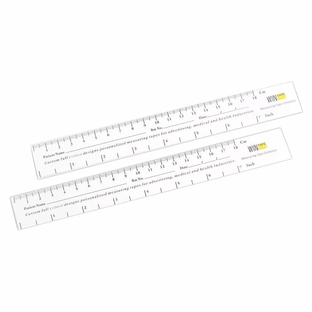 WINTAPE Educare Righello per Ferite 18 cm 7'' Carta Confezione da 100 Pezzi Misuratore Medico