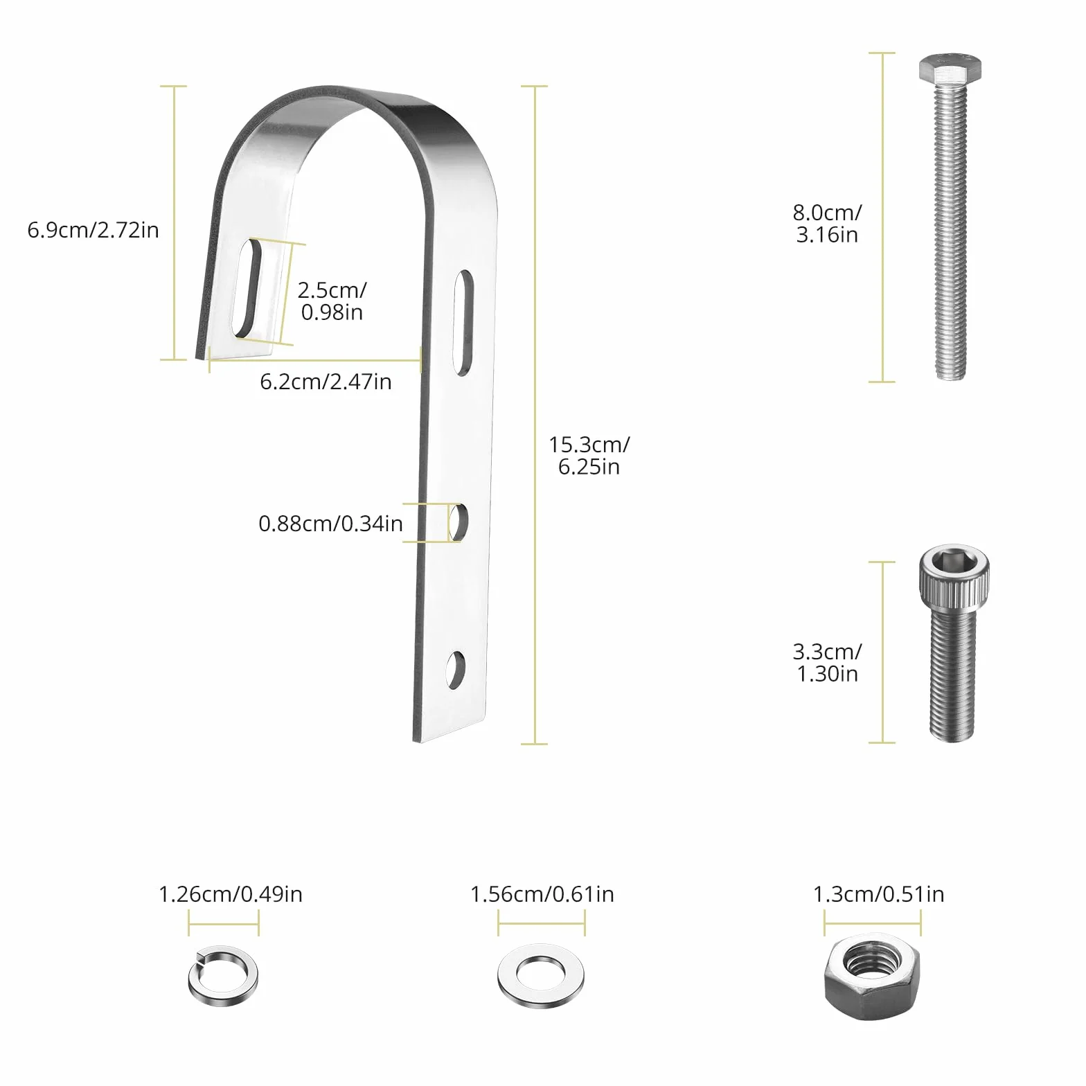 Anbte Ganci per Pannelli Solari da Balcone in Acciaio Inox 304, Installazione Senza Fori per Ringhiere - Compatibile con Fotovoltaico, Tetti Piani, Garage [Set da 2 con Viti]