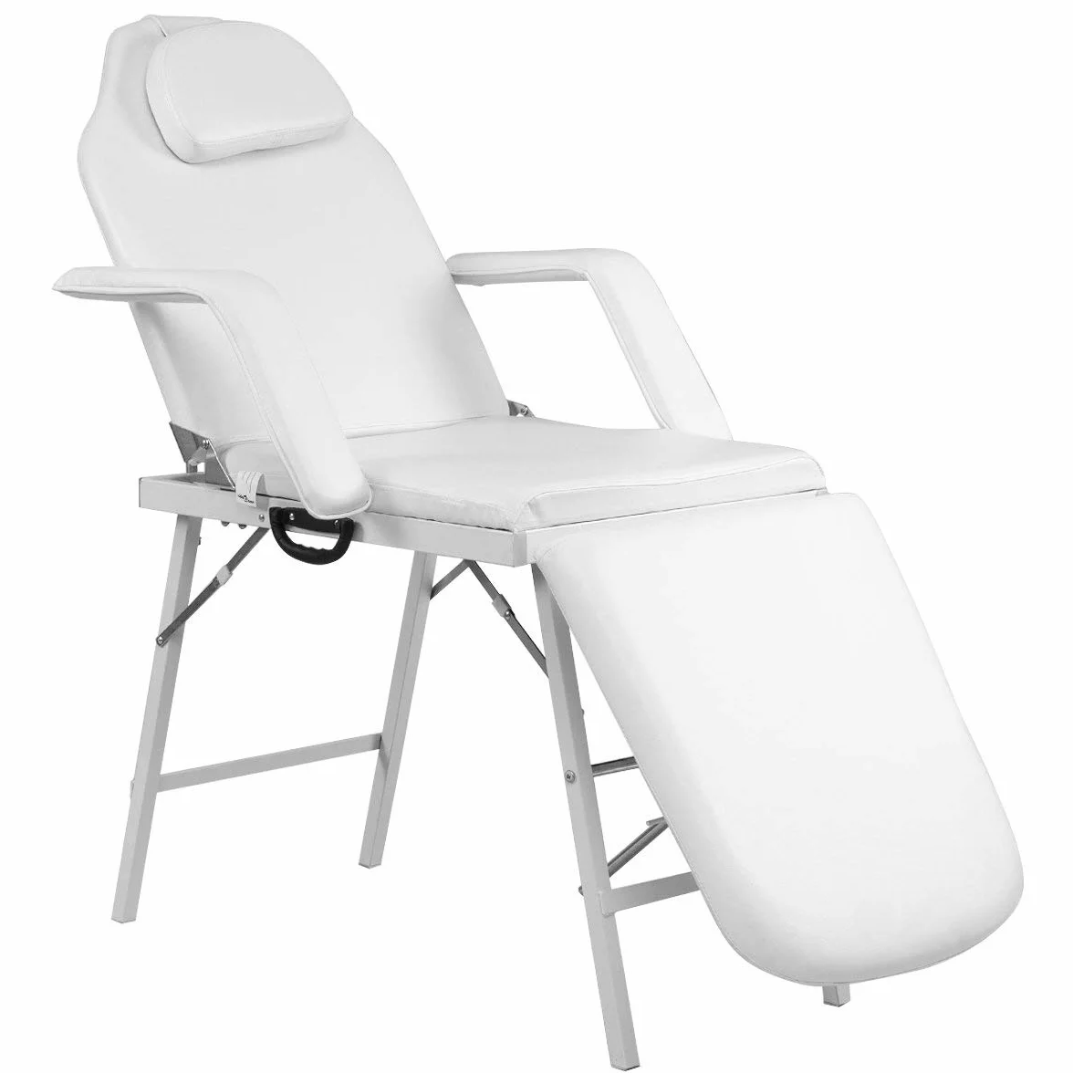 RELAX4LIFE Poltrona Letto da Massaggio, Telaio in Acciaio, Sedia da Estetista Pieghevole e Reclinabile, Lettino per Massaggi Portatile con Borsa di Trasporto, Portata Max 225kg