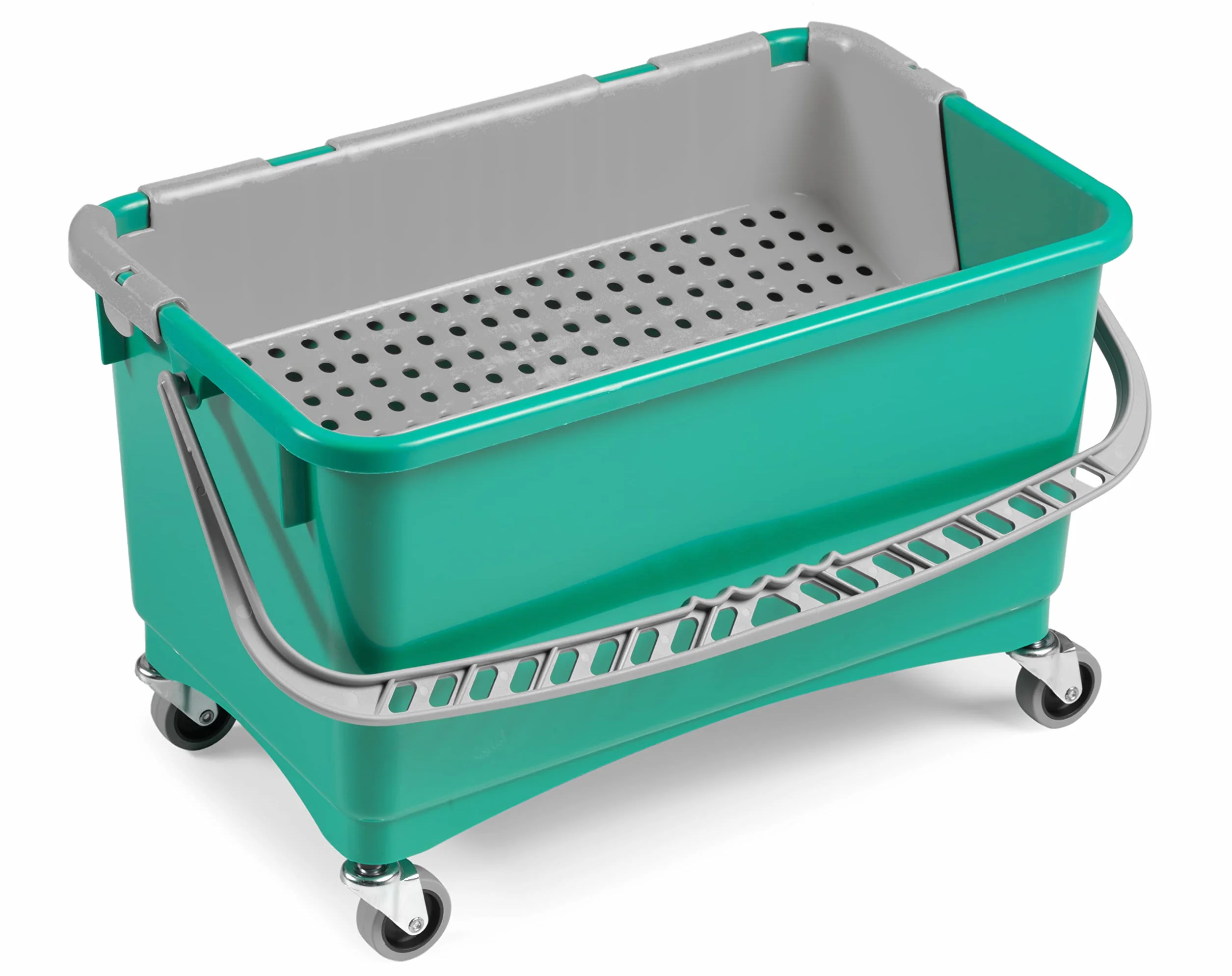 TTS 00002904 Jim Secchio Verde 28 lt per Cera con Ruote e Strizzino