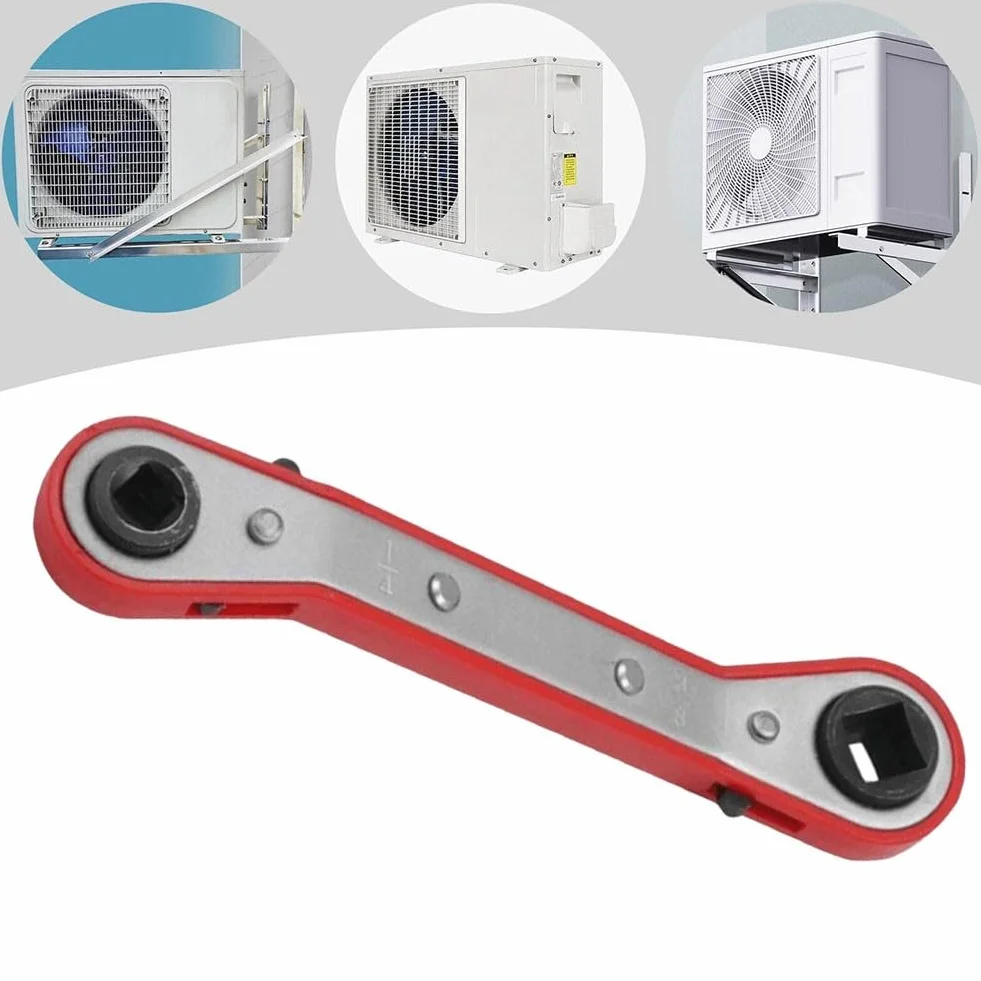 Chiave a cricchetto quadrata a doppia testa in acciaio al carbonio cromato 1/4" 3/8" 5/16" 3/16" per HVAC