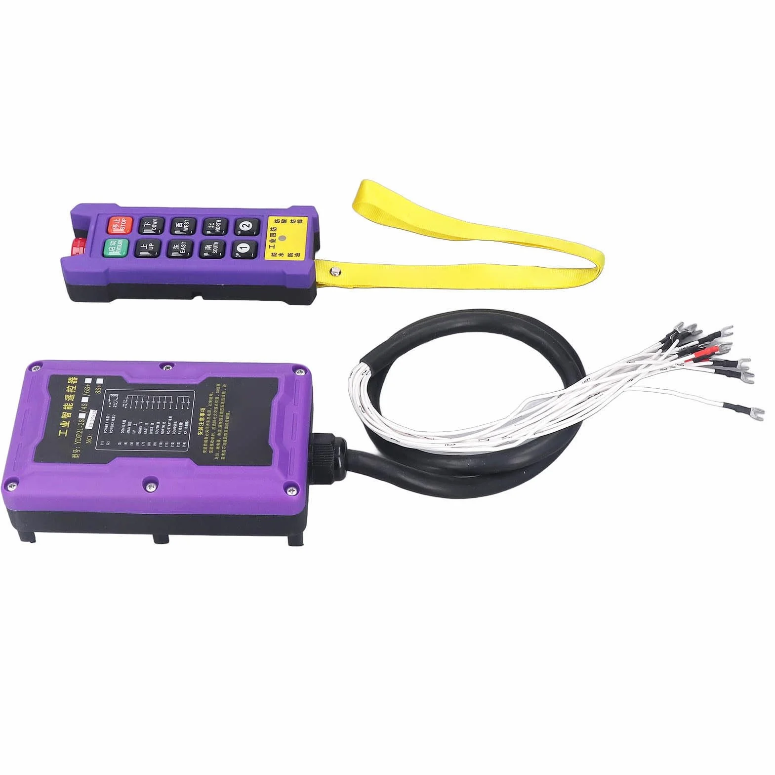 Cocoarm Telecomando Wireless per Gru Kit Telecomando Wireless Industriale in Nylon Portata 300 M IP67 Ricevitore LED con Risposta 0,01 S per Gru Paranchi Trasportatori CNC (nylon4)