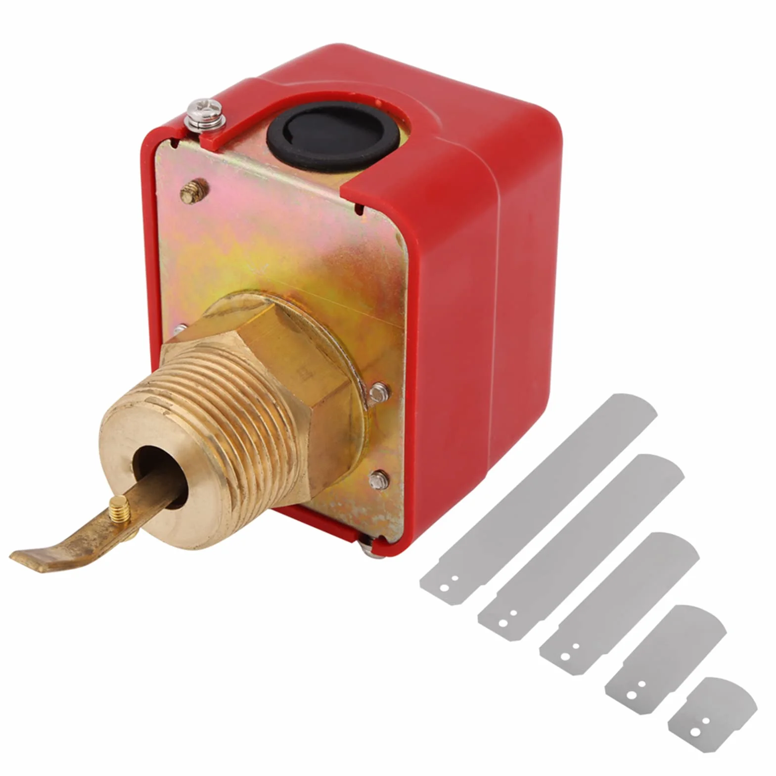 Flussostato Acqua in Ottone, Comando a Paletta Collegamento Filettato NPT, 1pc AC250V 10Bar