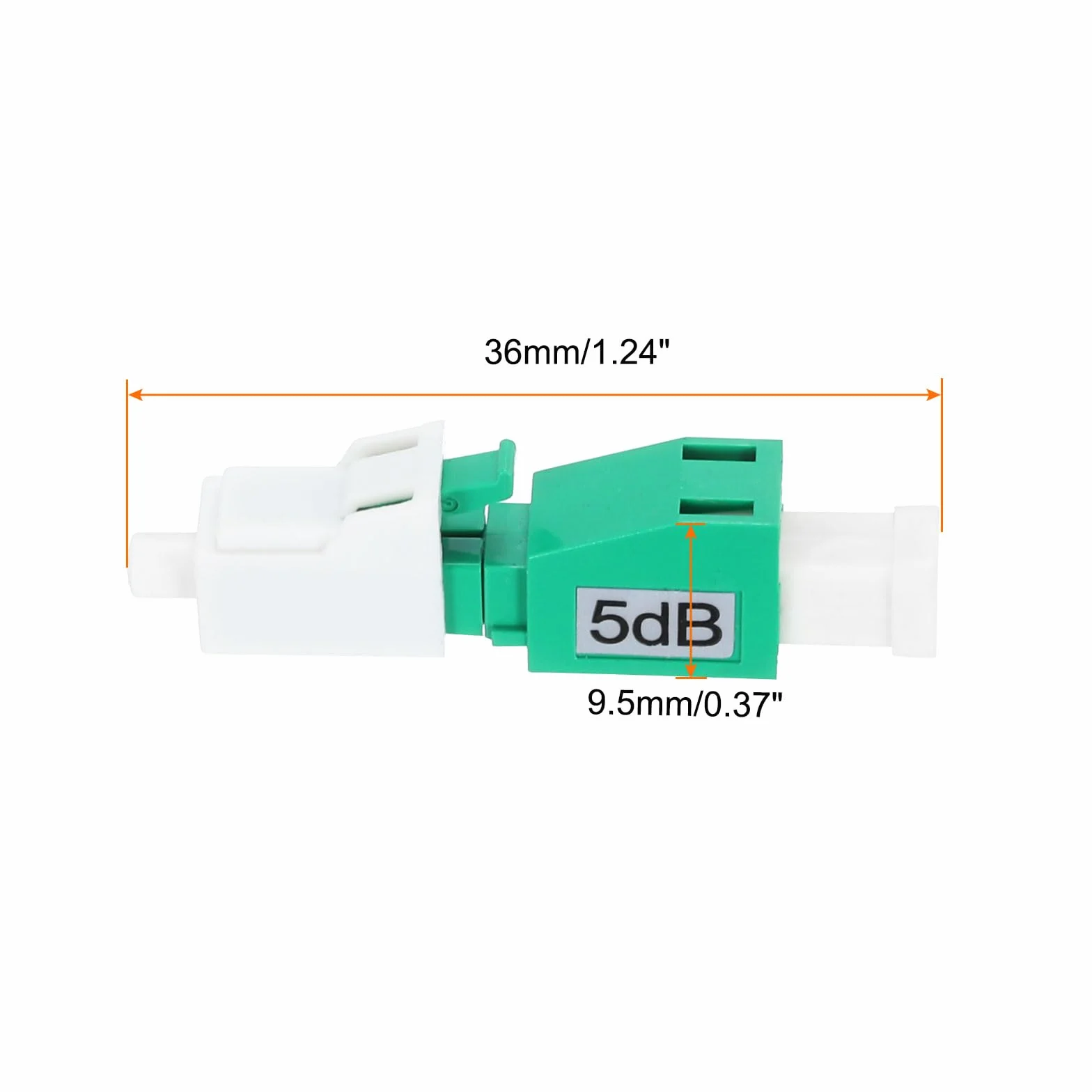 QUARKZMAN 5dB LC Fibre Attenuatore LC/APC SM Monomodale Fisso Fibre Ottico Attenuatore Maschio a Femmina per Fibre Ottico Trasmissione 2pz