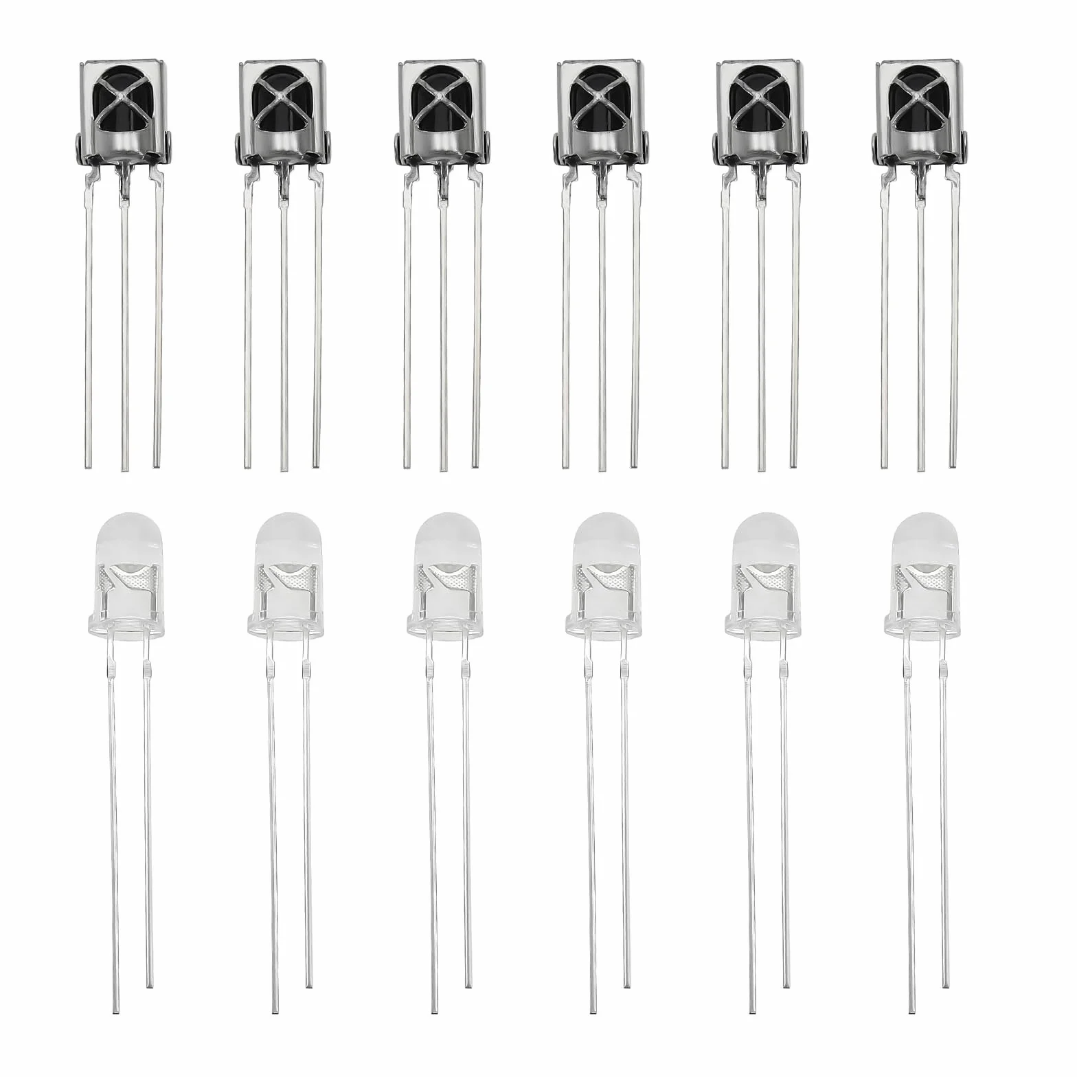 EMSea 20 paia Kit Ricetrasmettitore Trasmettitore Infrarossi 5mm Ricevitore Infrarosso VS1838B per Apparecchi Elettronici, Apparecchiature di Comunicazione a Phototransistor