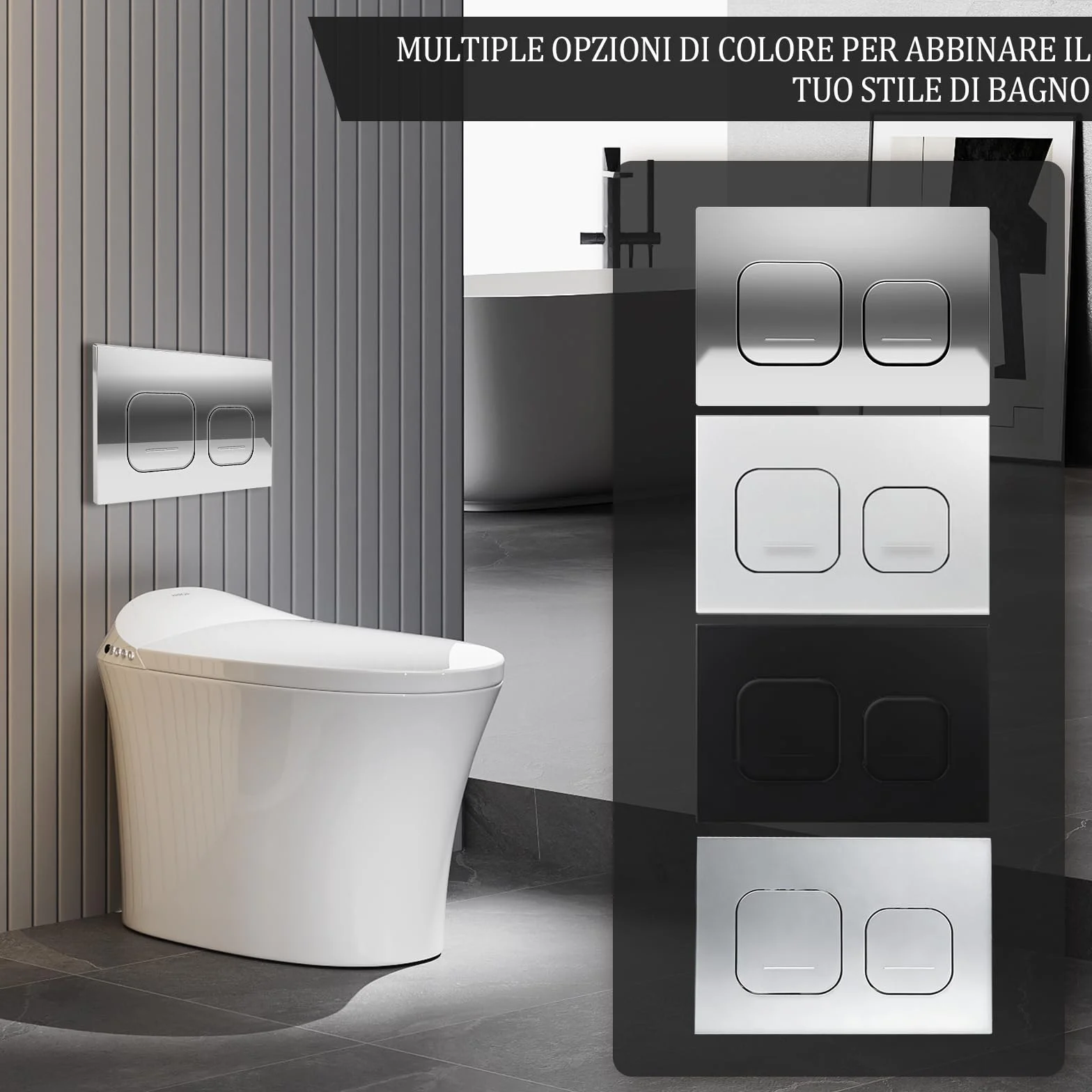 Geberit Sigma 01 placca di comando per WC sospeso, doppio scarico, cromato