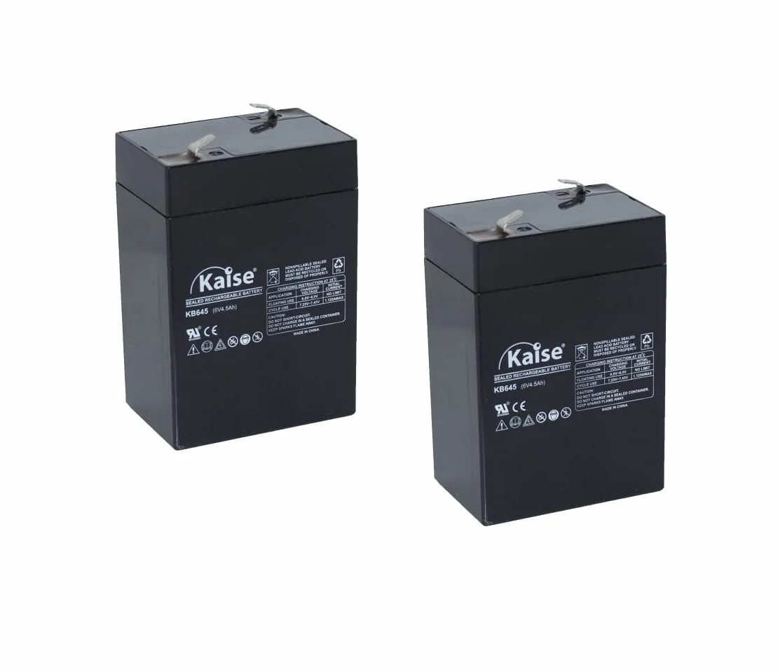 Kaise Batteria al piombo AGM VRLA 6V - 4,5Ah / Modello KB645 F1 / 2 pezzi