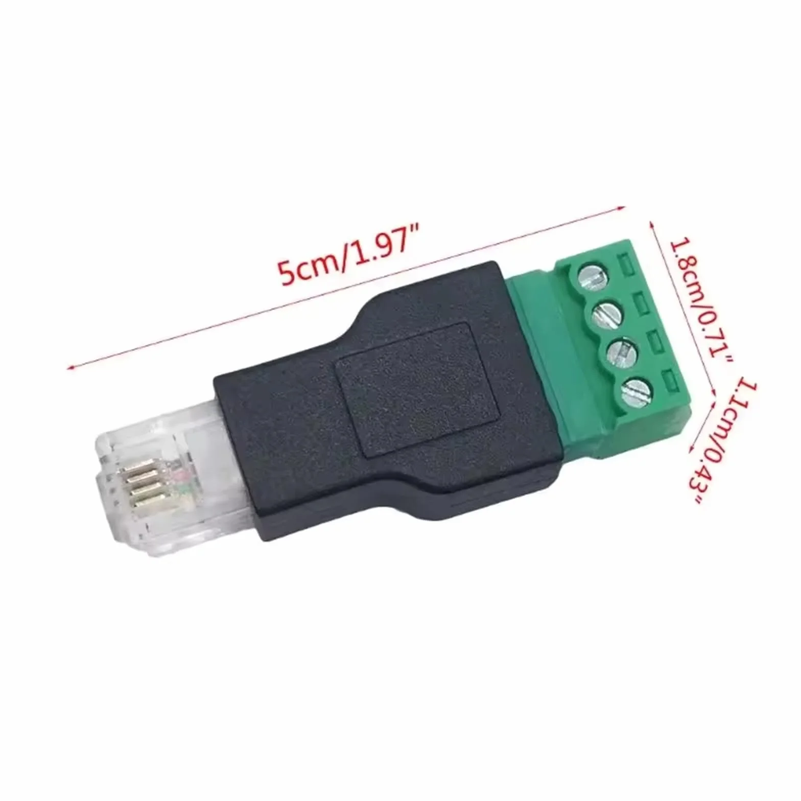 4 pezzi RJ11 6P4C 4 pin connettore connettore a vite connettori modulari per cablaggio strutturato