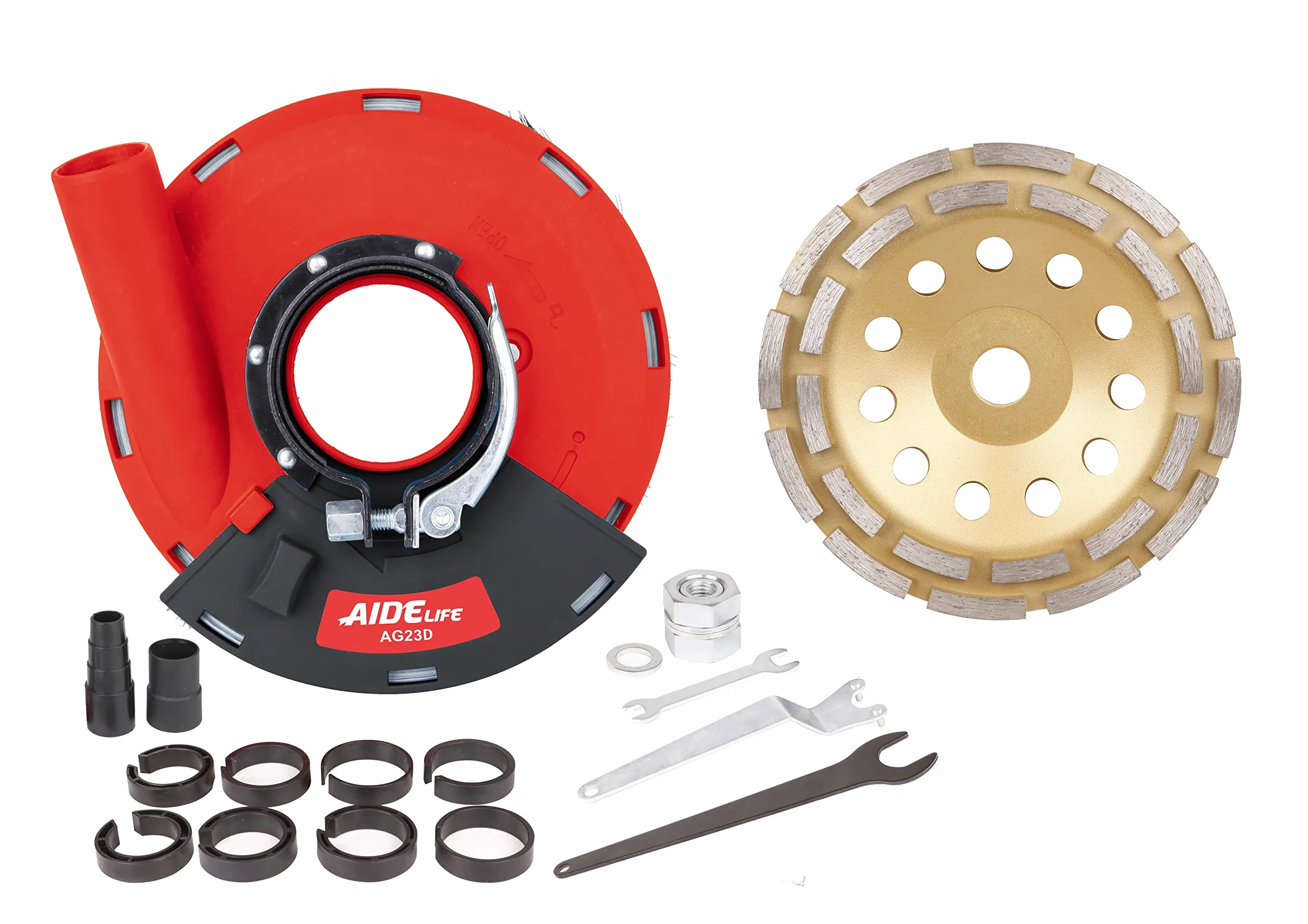 Aidelife cuffia di aspirazione universale per smerigliatrice angolare 180mm con mola a tazza diamantata 180 mm