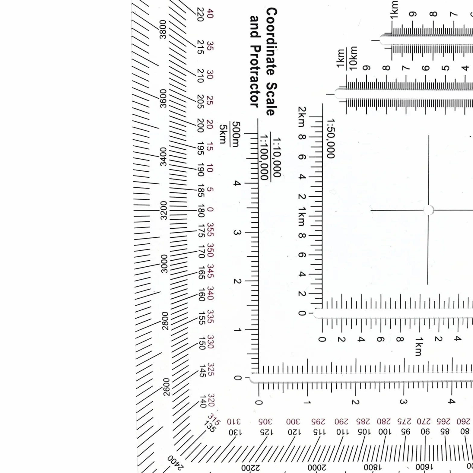 Puco MGRS UTM Coordinate Grid Reader Goniometri Scala di Coordinate Mappa Topografica Righello