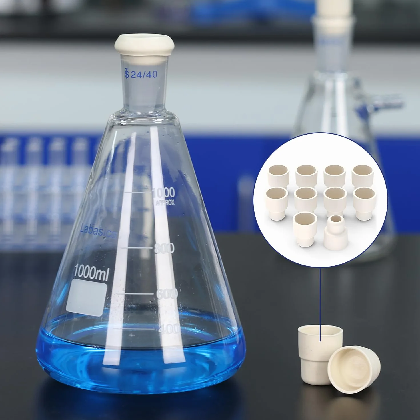 Labasics Tappo in Gomma Confezione da 10 19# per Giunti Esterni 19/22 Strumentazione da Laboratorio