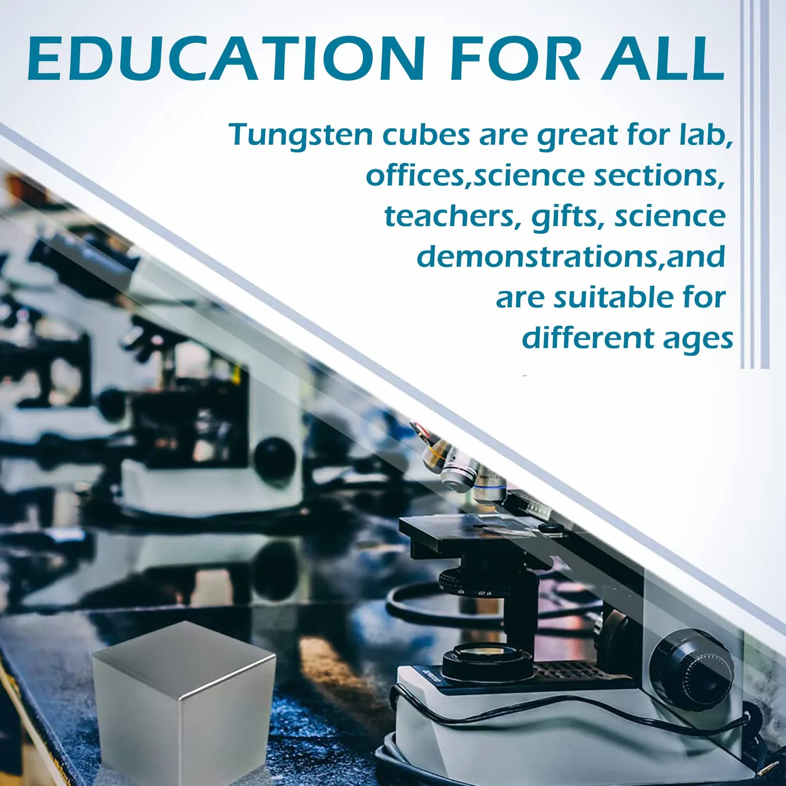 COYOUCO Cubo di tungsteno Cubi di densità in Metallo Puro Cubo di Elementi ad Alta densità per Collezioni di Elementi Esperimenti di Laboratorio Hobby dei Materiali,10 * 10 * 10mm