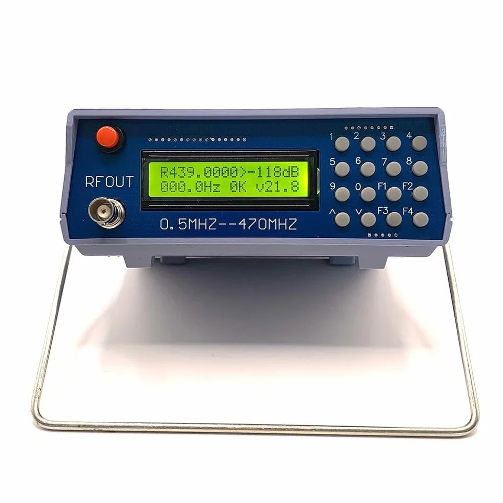 Generatore di segnale radio RF, generatore di segnale citofono, generatore di segnale radio FM da 0,5 MHz a 470 MHz, 210 x 160 x 70 mm