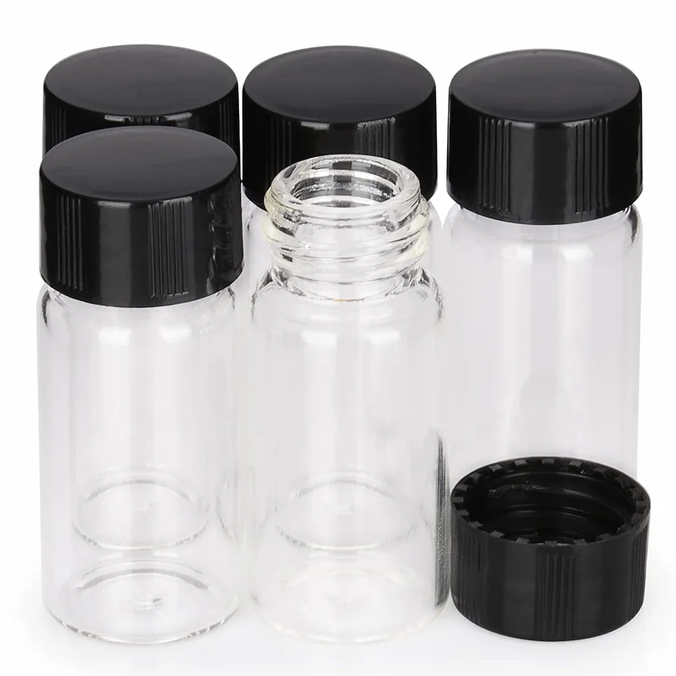 Labasics Viali Campione in Vetro Trasparente con Tappo a Vite, 10 ml, Confezione da 10