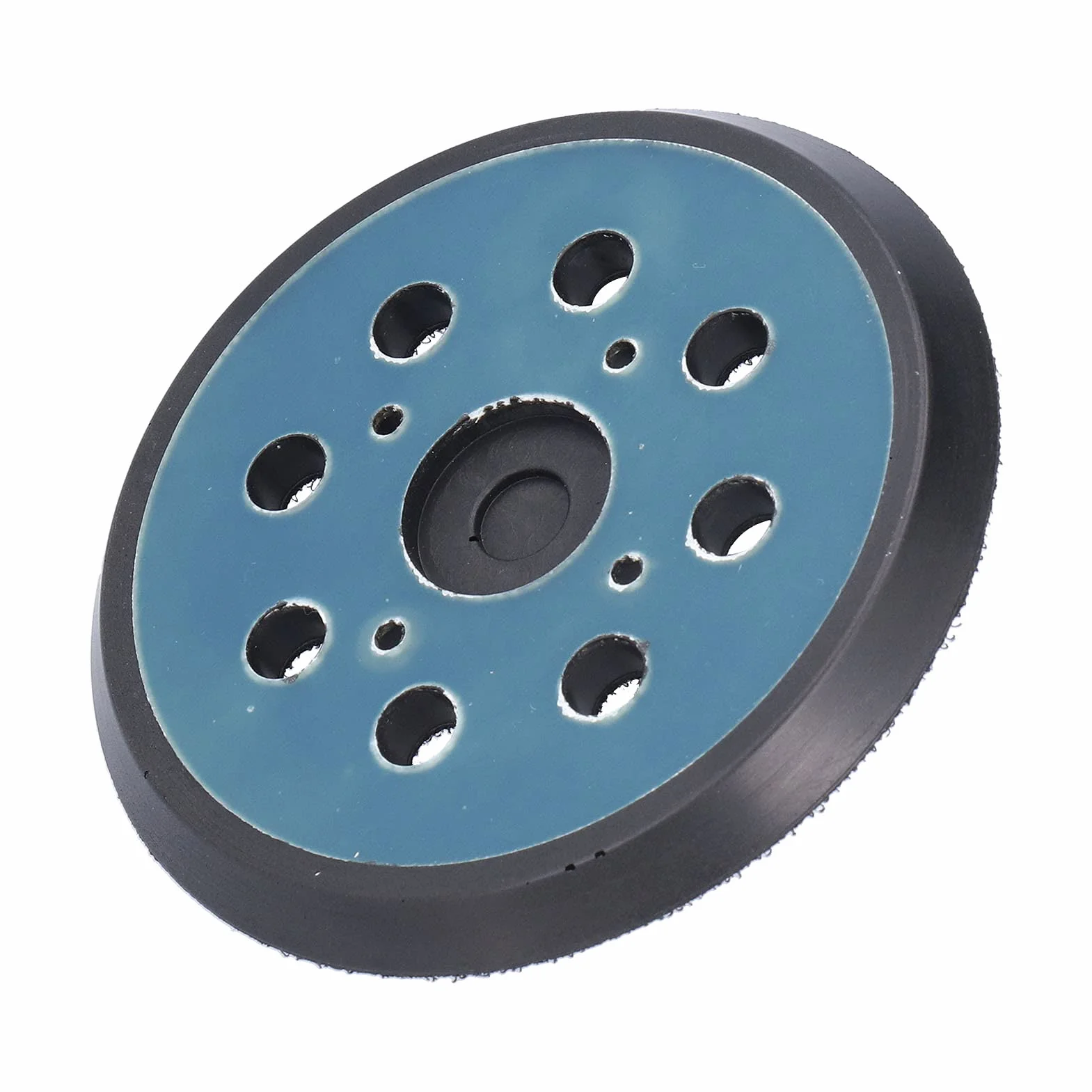 Platorello per Levigatrice di Ricambio Installazione Liscia 5" Realizzato in ABS + Gomma, 2 Pezzi per Platorello per Levigatrice