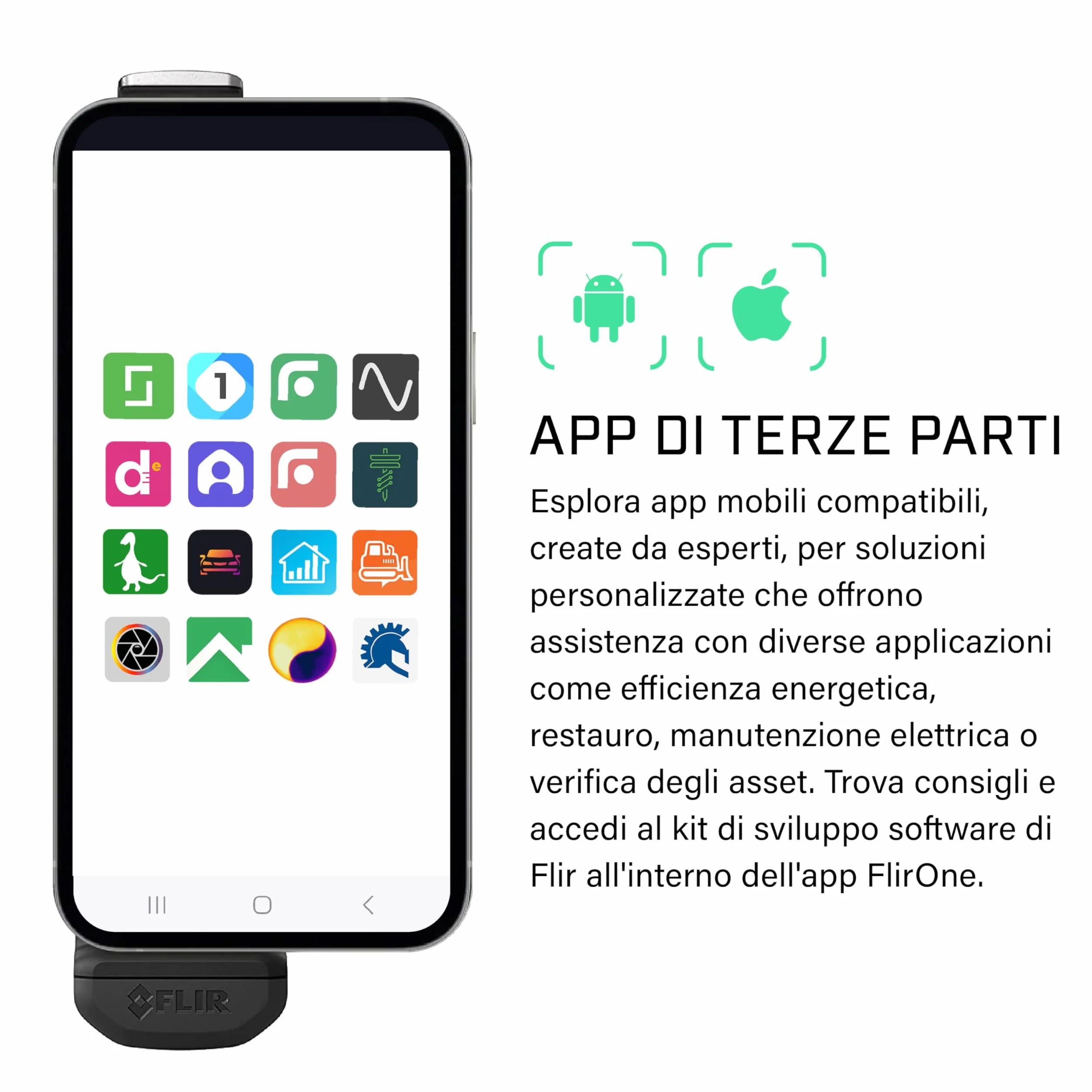 FLIR Edge Pro - Termocamera Wireless Bluetooth Per Smartphone, Compatibile Con Tutti I Dispositivi iOS E Android, Risoluzione Super 480x360 (IR Nativi 160x120)
