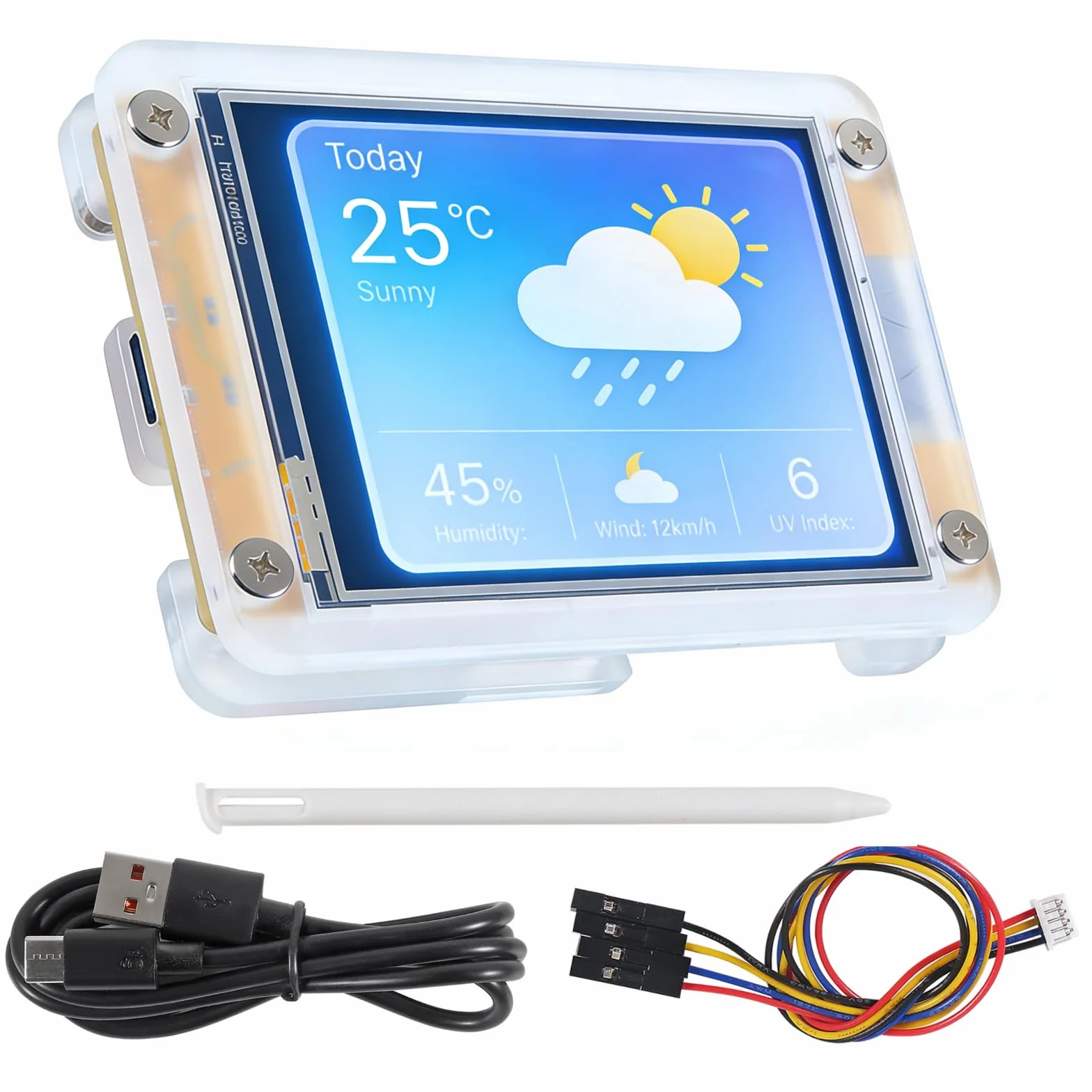 Display ESP32 da 2,8 pollici con custodia in acrilico, modulo ESP32 ESP32-2432S028R WiFi+BT Dual-core TFT driver ILI9341 per Arduino IoT, scheda di sviluppo ESP32 240X320 Smart LCD Display Screen