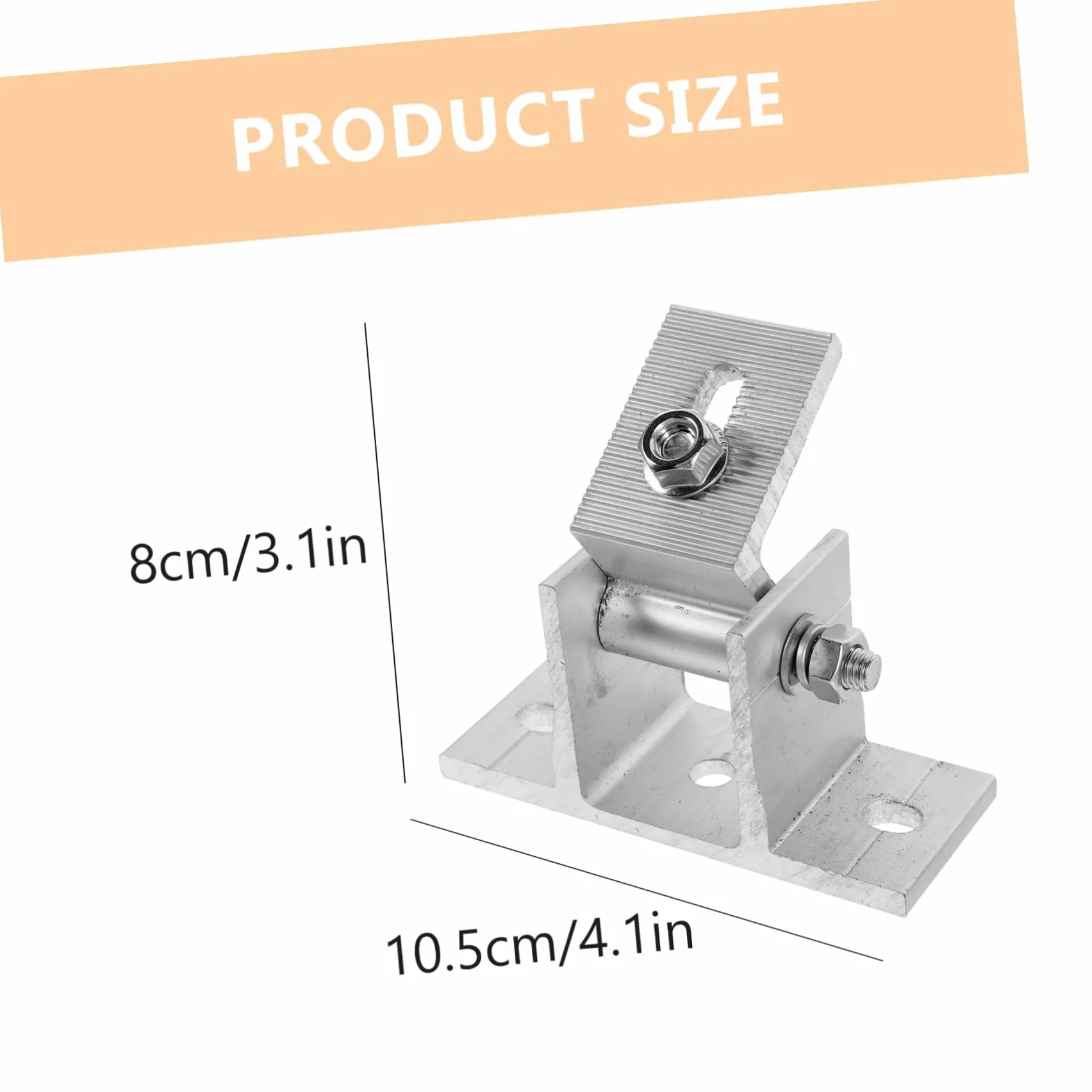Supporto di Montaggio per Pannello Solare Struttura Stabile e Resistente alla Ruggine e Viti per Legno in Lega di Alluminio Inclinazione Regolabile 4 Pezzi Pad in Gomma