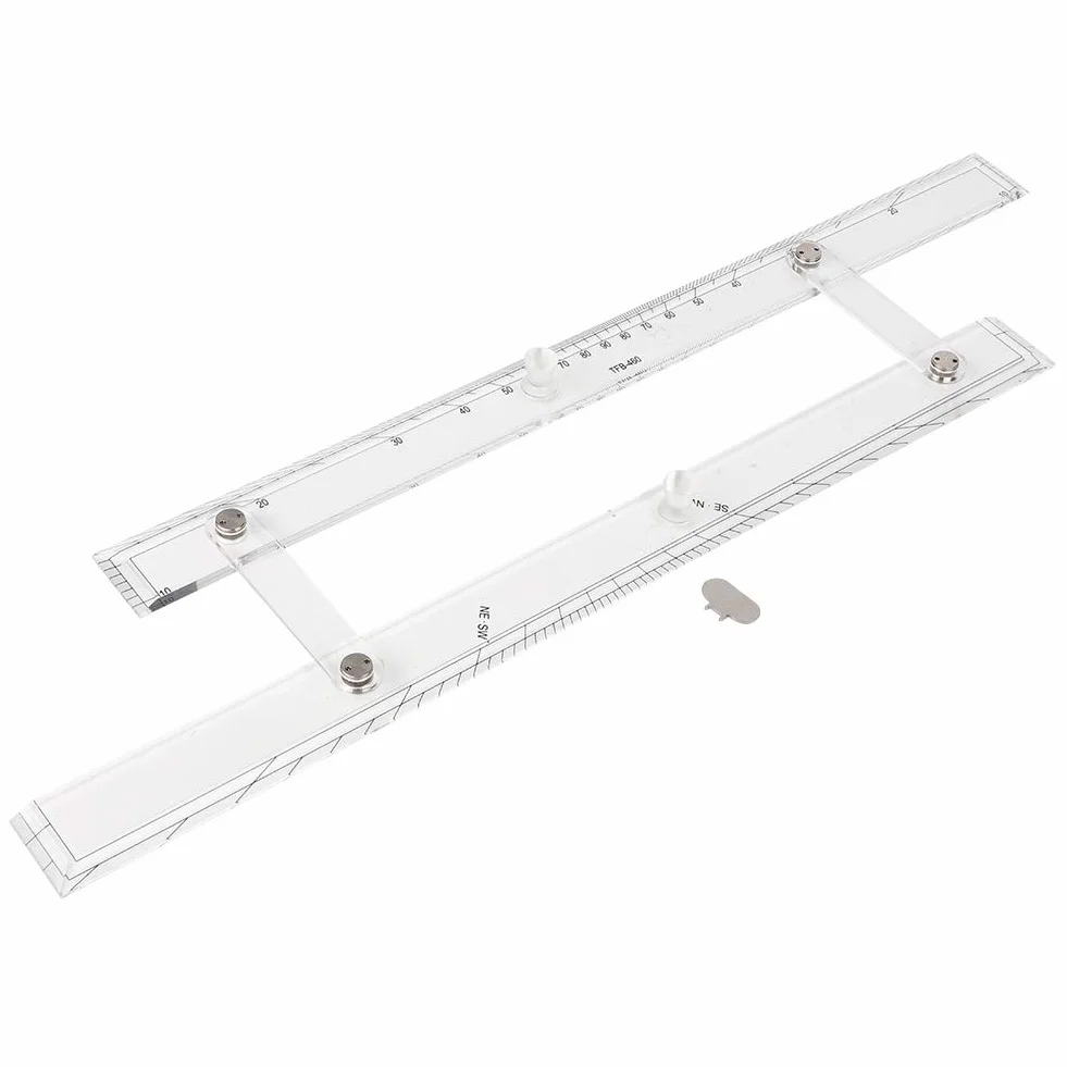 TFB-460 Righello di Navigazione Marina Righello Parallelo Ad Alta Durezza per Barca 3 Mm Acrilico Trasparente 1 unità