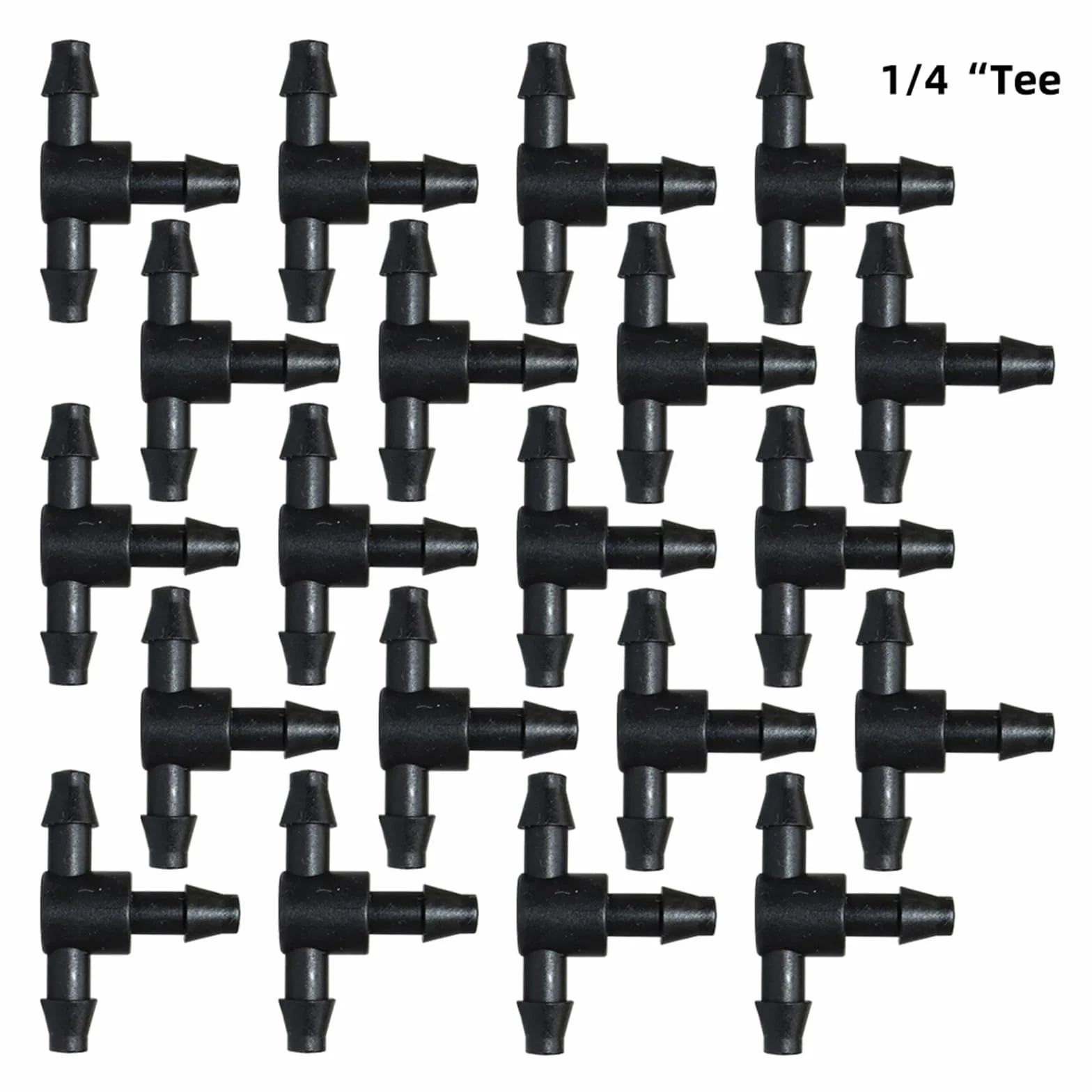 10-1000 pezzi Connettore for irrigazione a goccia da giardino for tubi da 1/4'' Accessori for tubi flessibili Giunti a T con spina a croce Adattatori for spine inglesi(A,1000PCS)
