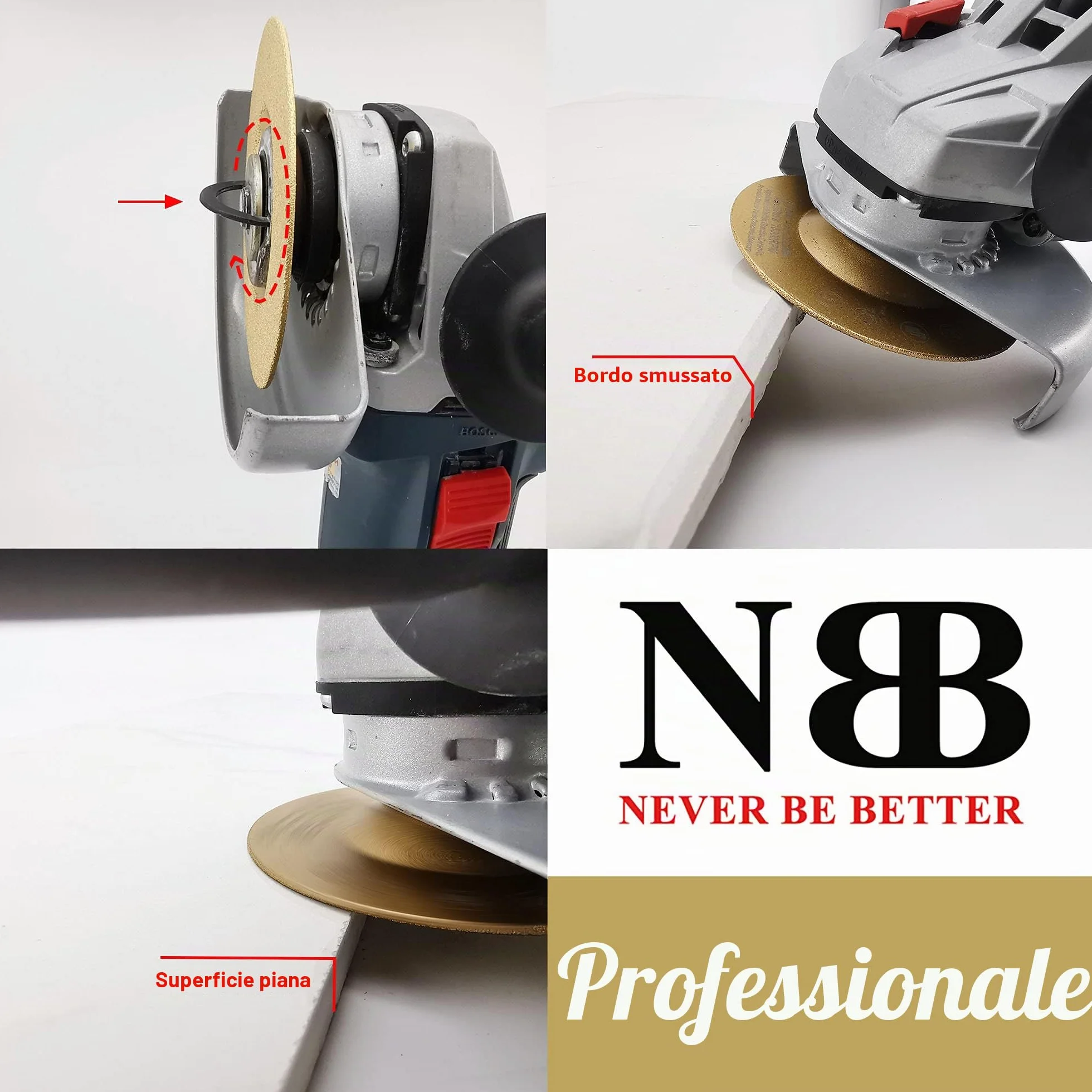 NBB Mola diamantata a tazza molatura su granito marmo ceramica piastrelle porcellana pietra muratura Metallo Vetro per macinazione a secco albero 22,23mm collegato a smerigliatrice angolare(Medio,1)