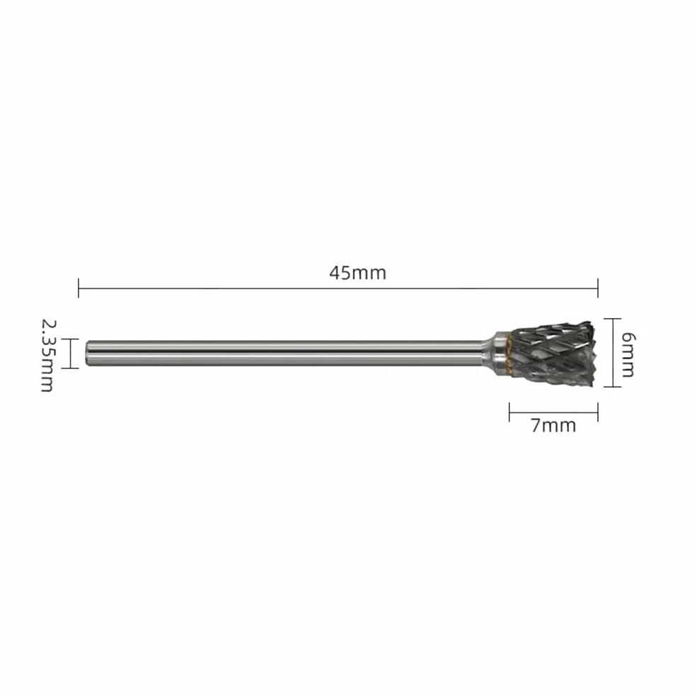 Punta per trapano rotante con gambo da 2,35 mm per rettifica e fresatura di metalli, compatibile con utensili rotanti, pezzo unico per intaglio di precisione su metallo, plastica, pietra, legno (B)